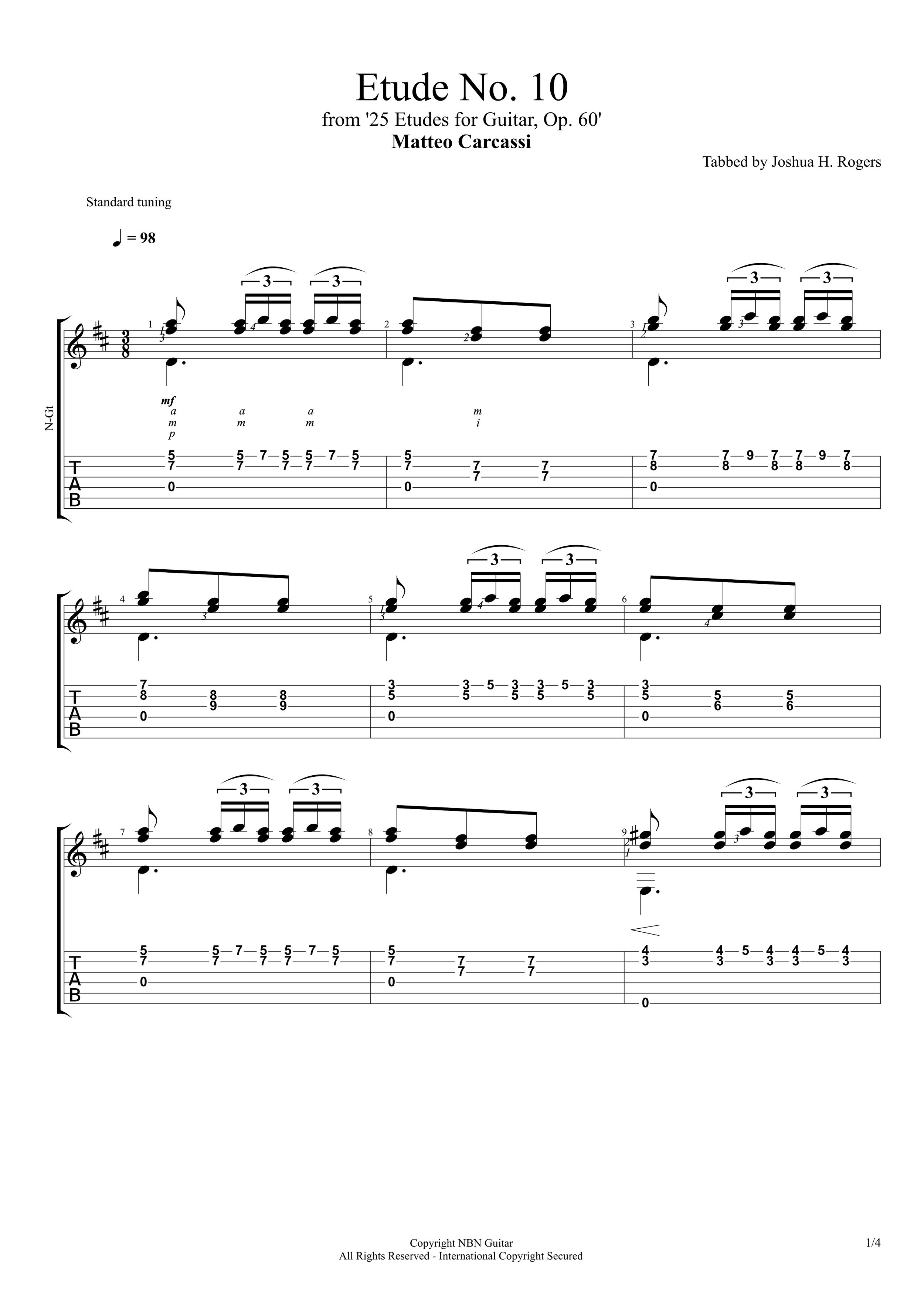 Etude No. 10, Op. 60 - Carcassi (Sheet Music & Tabs)-p3.jpg