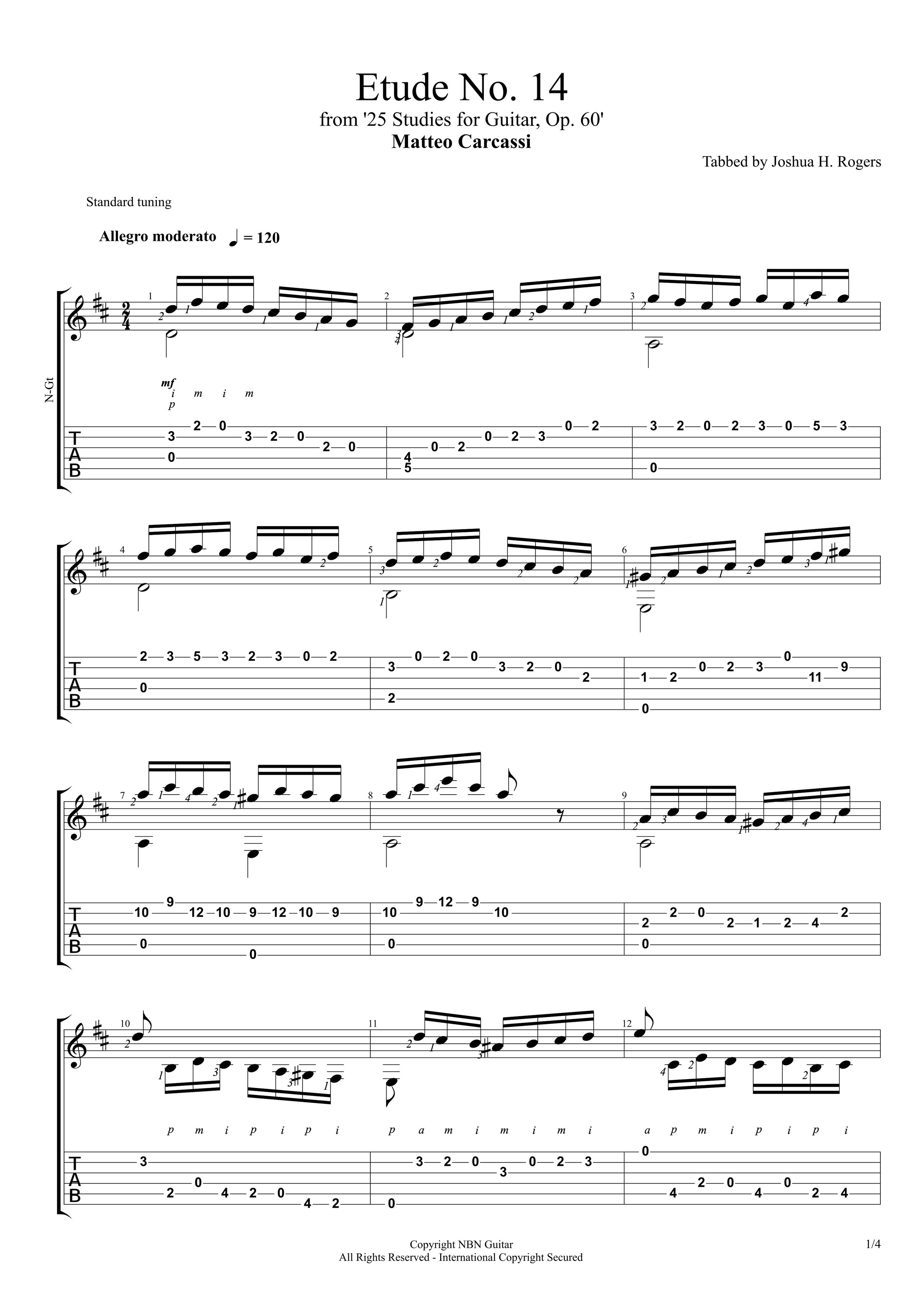 Etude No. 14, Op. 60 - Carcassi (Sheet Music & Tabs)-p3.jpg