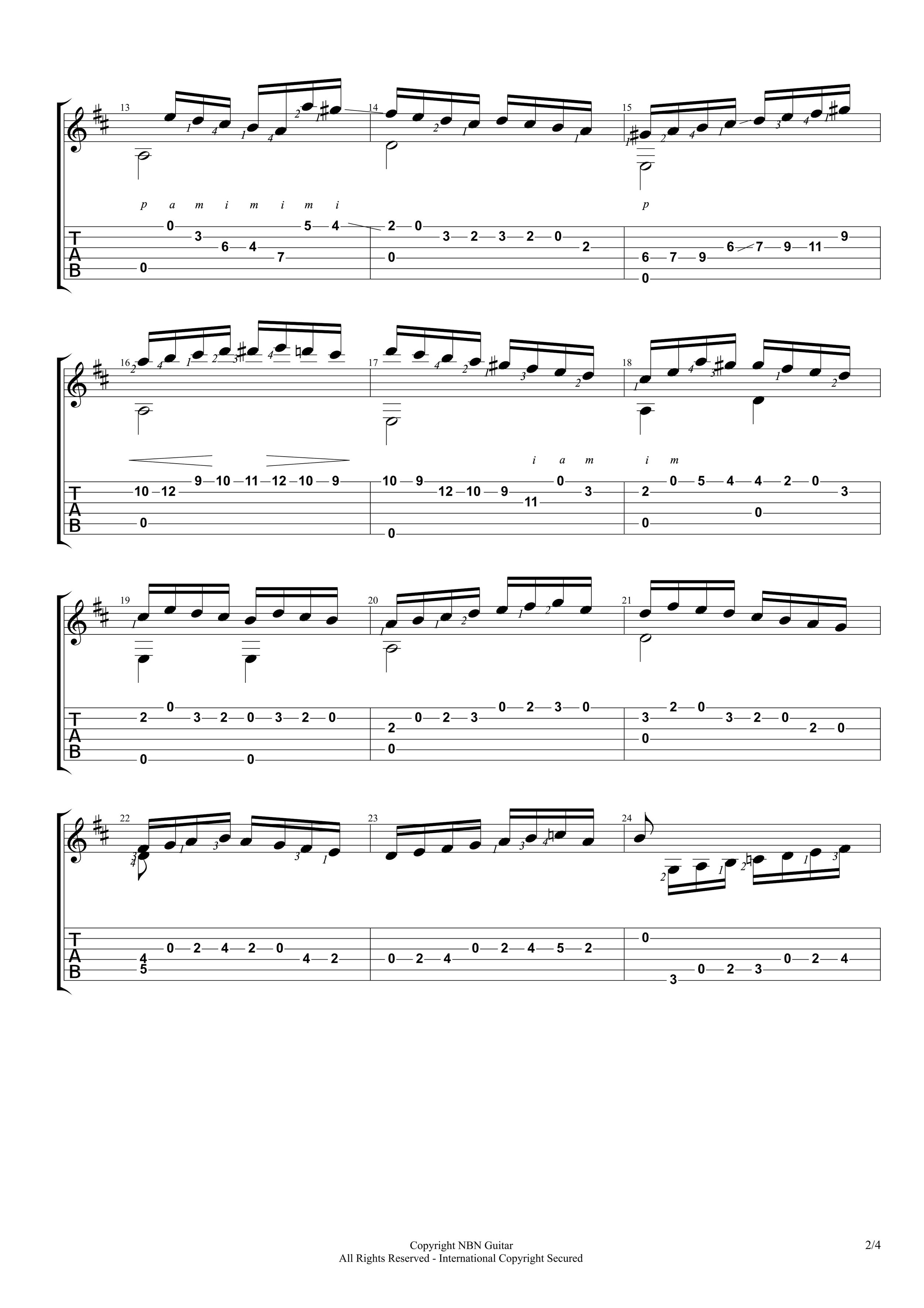 Etude No. 14, Op. 60 - Carcassi (Sheet Music & Tabs)-p4.jpg