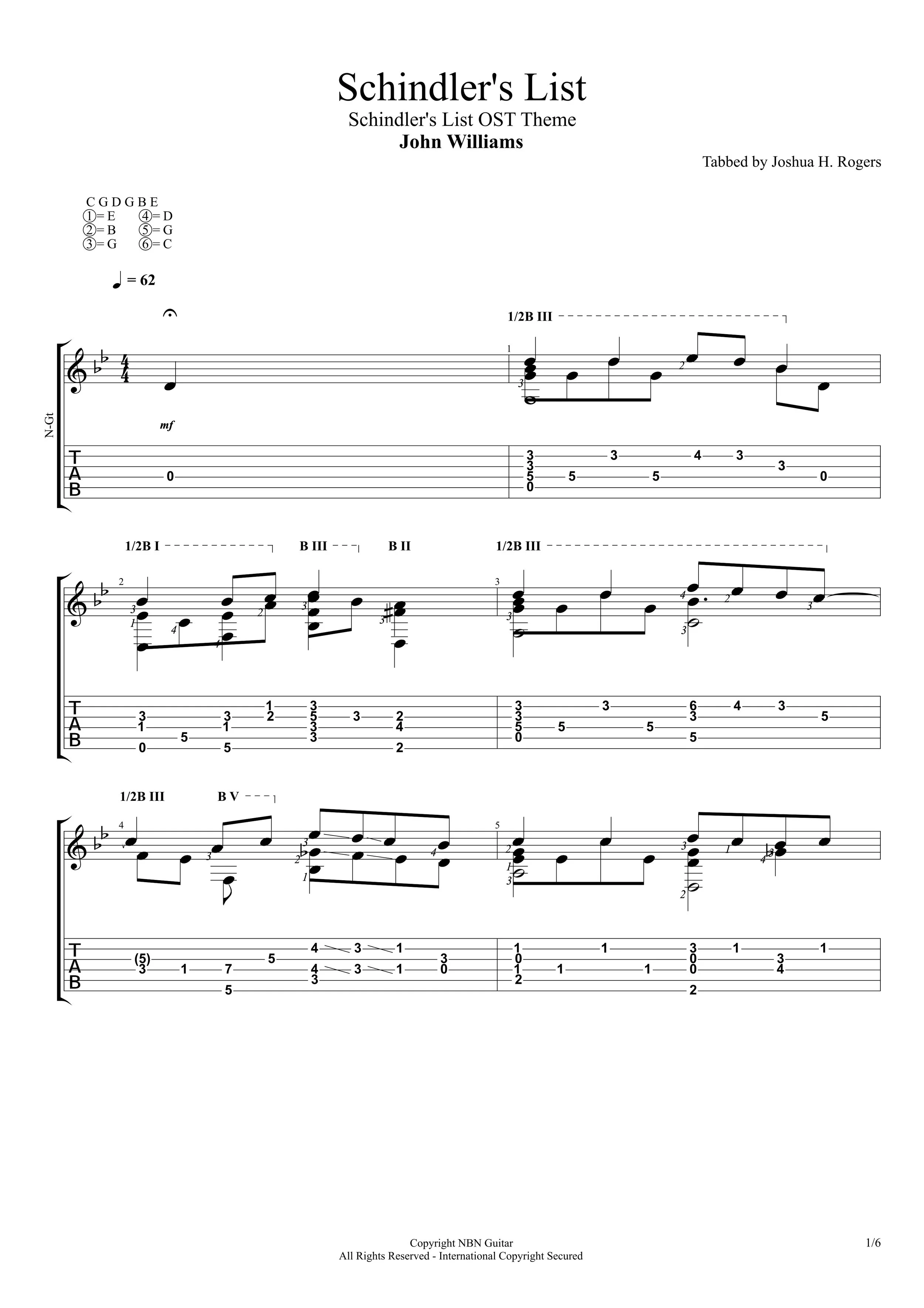 √ Schindler's List Sheet Music Schindler S List Theme From John