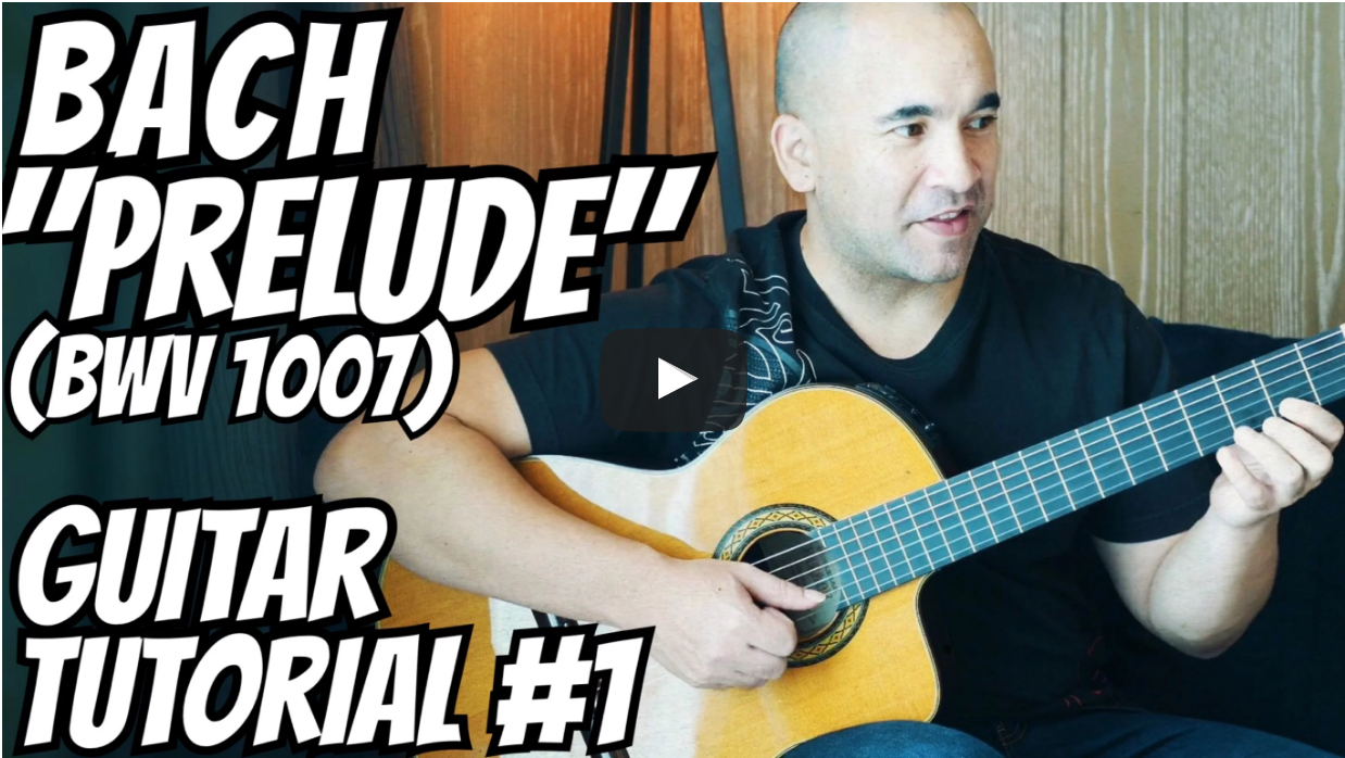Prelude in D major BWV 1007 - Online Classical Guitar Lessons