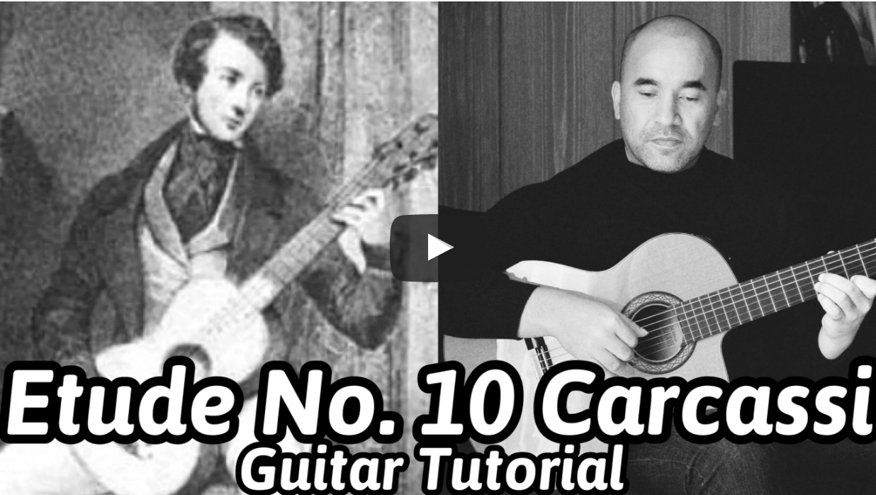 Classical Guitar Lessons < Etude No. 10 > Matteo Carcassi - Free Classical Guitar Tabs, Sheet Music