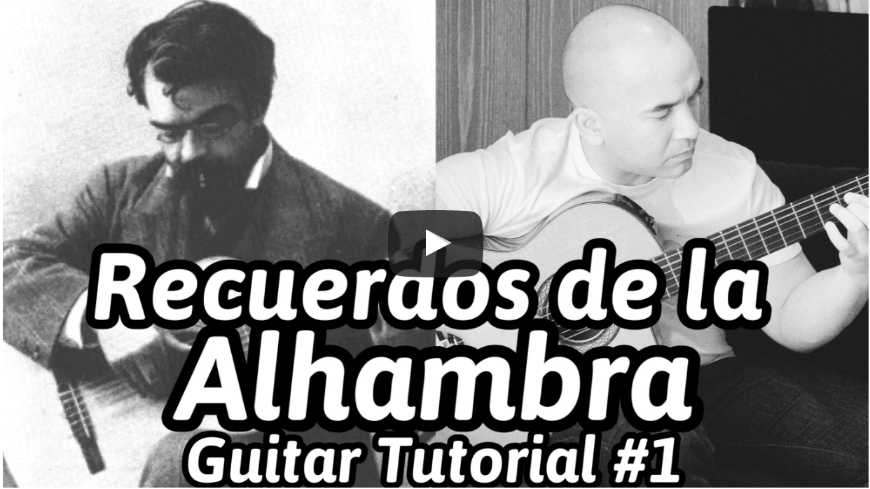Classical Guitar Lessons < Recuerdos De La Alhambra > Francisco Tarrega - Free Classical Guitar Tabs, Sheet Music