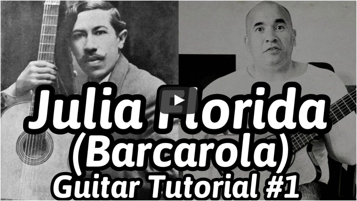 "Barcarola" Agustin Barrios Mangore Online Classical Guitar Lessons