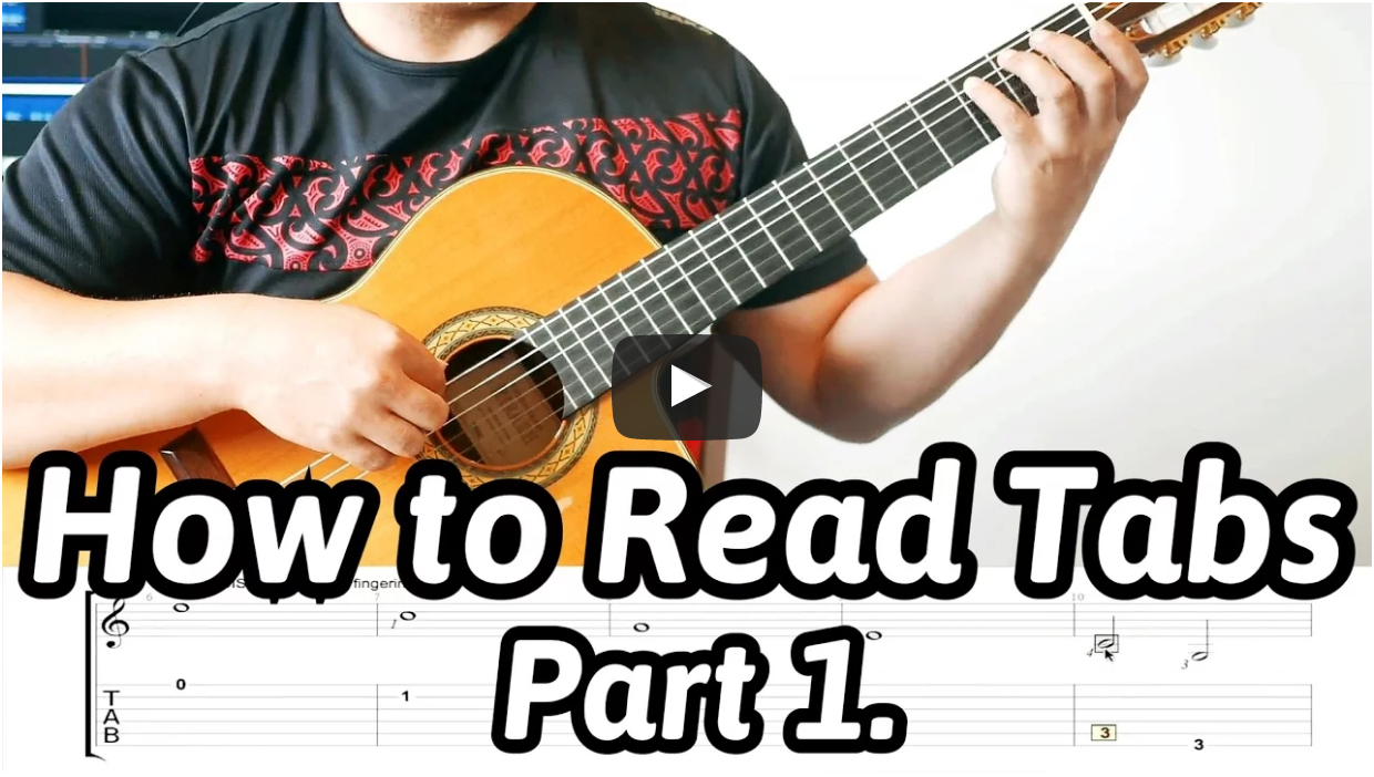 Classical Guitar Lessons < How to Read Tabs > Free Guitar Tabs