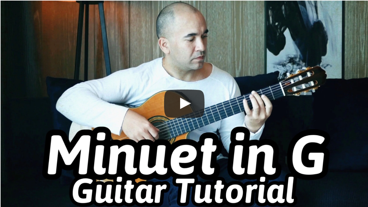 'Minuet in G' Christian Petzold - Online Classical guitar lesson
