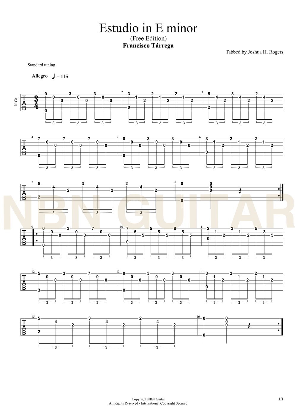 Make a fingerstyle and classical guitar tab by Fadilditya - Fiverr