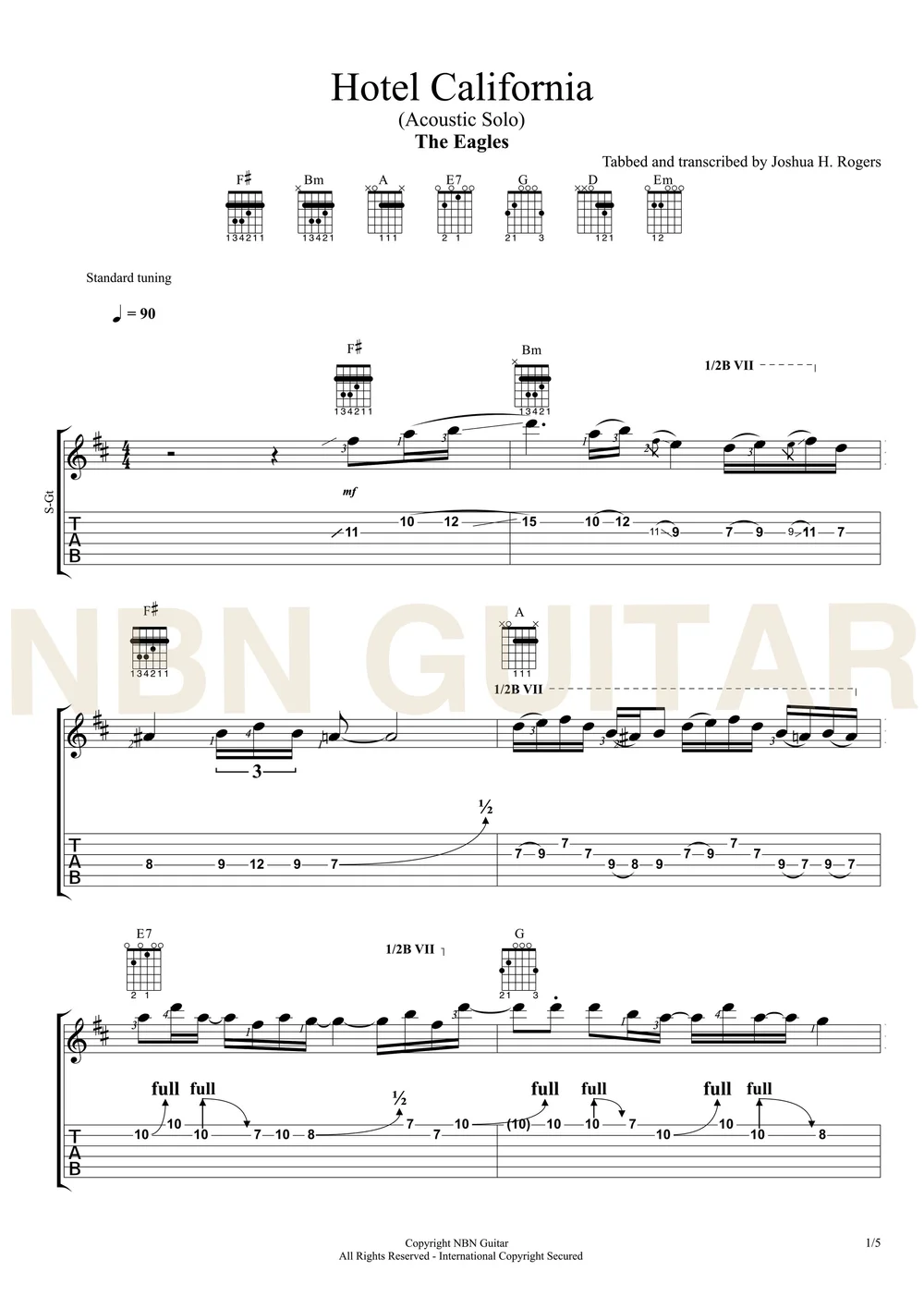hotel california guitar chords bm