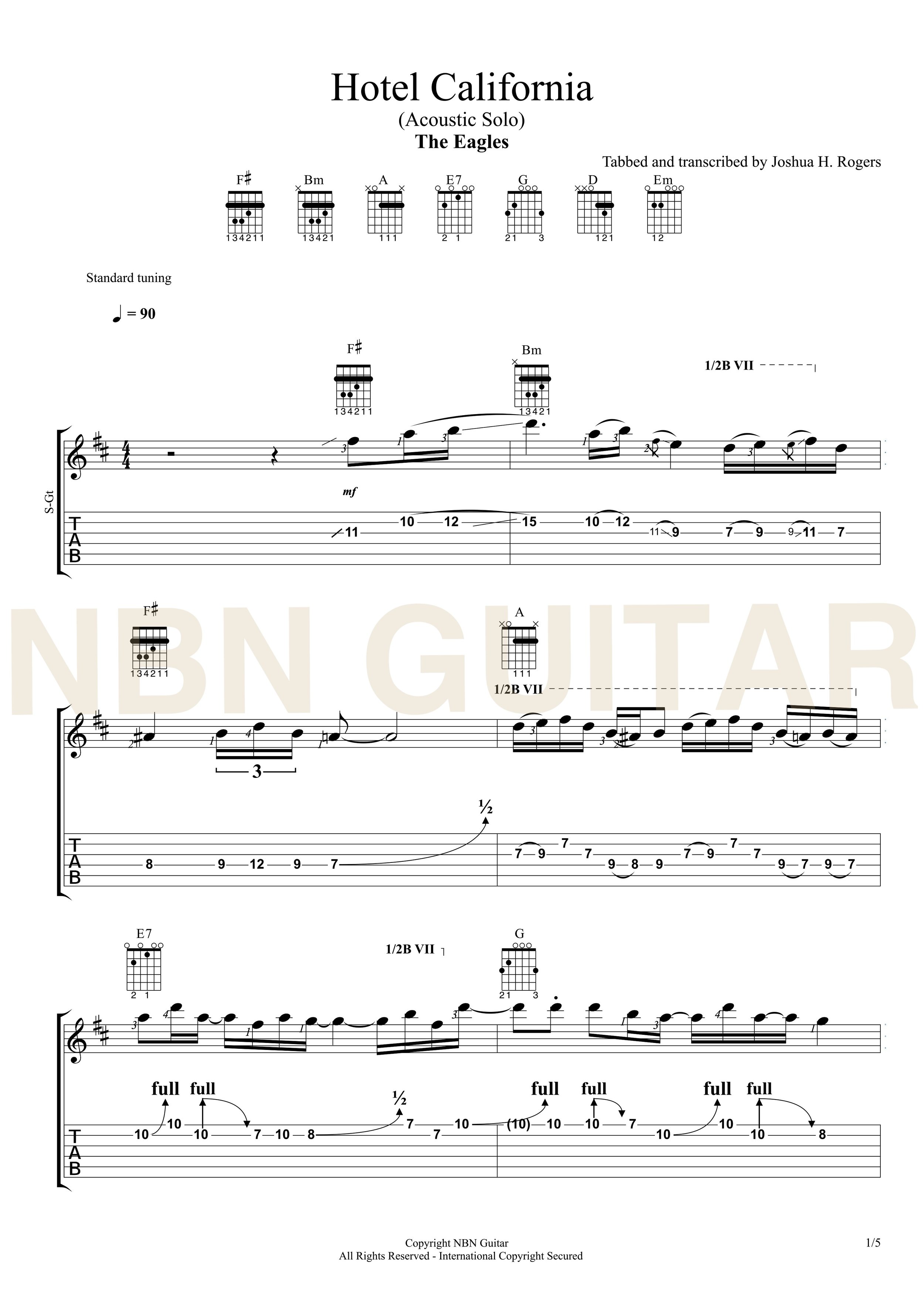 Hotel california chords