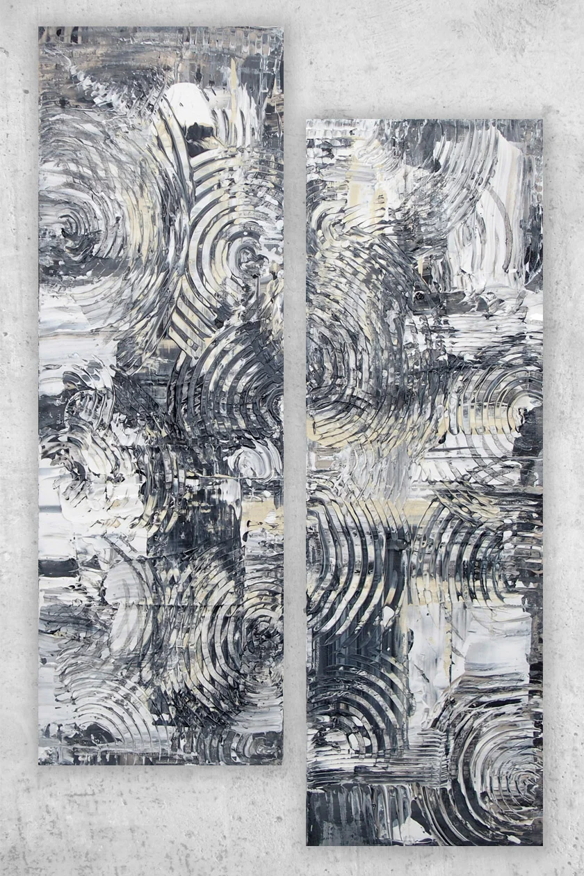   Set of 2 (200mm × 600mm, ) ・ACRYLIC ON CANVAS  