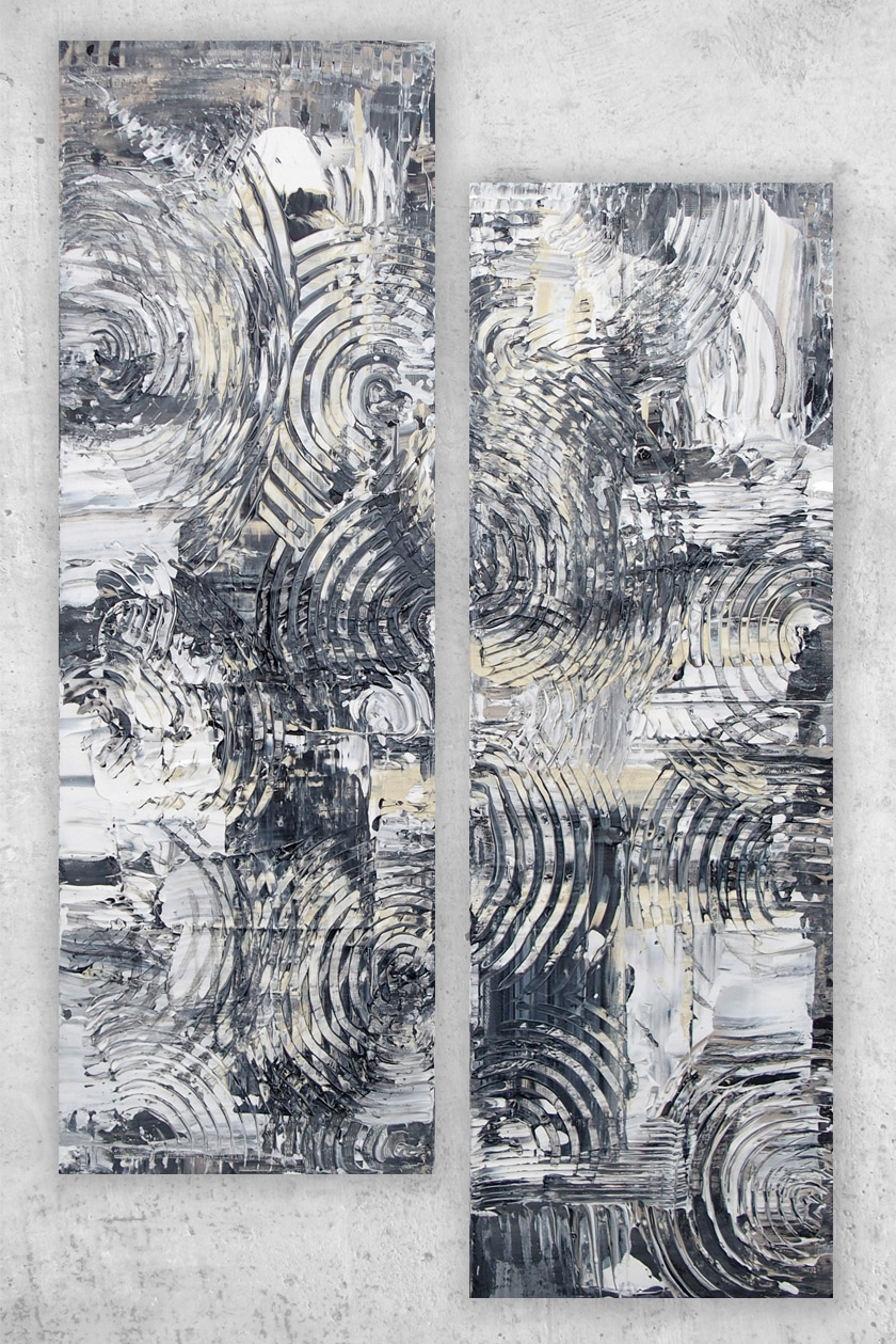 Set of 2 (200mm × 600mm, ) ・ACRYLIC ON CANVAS