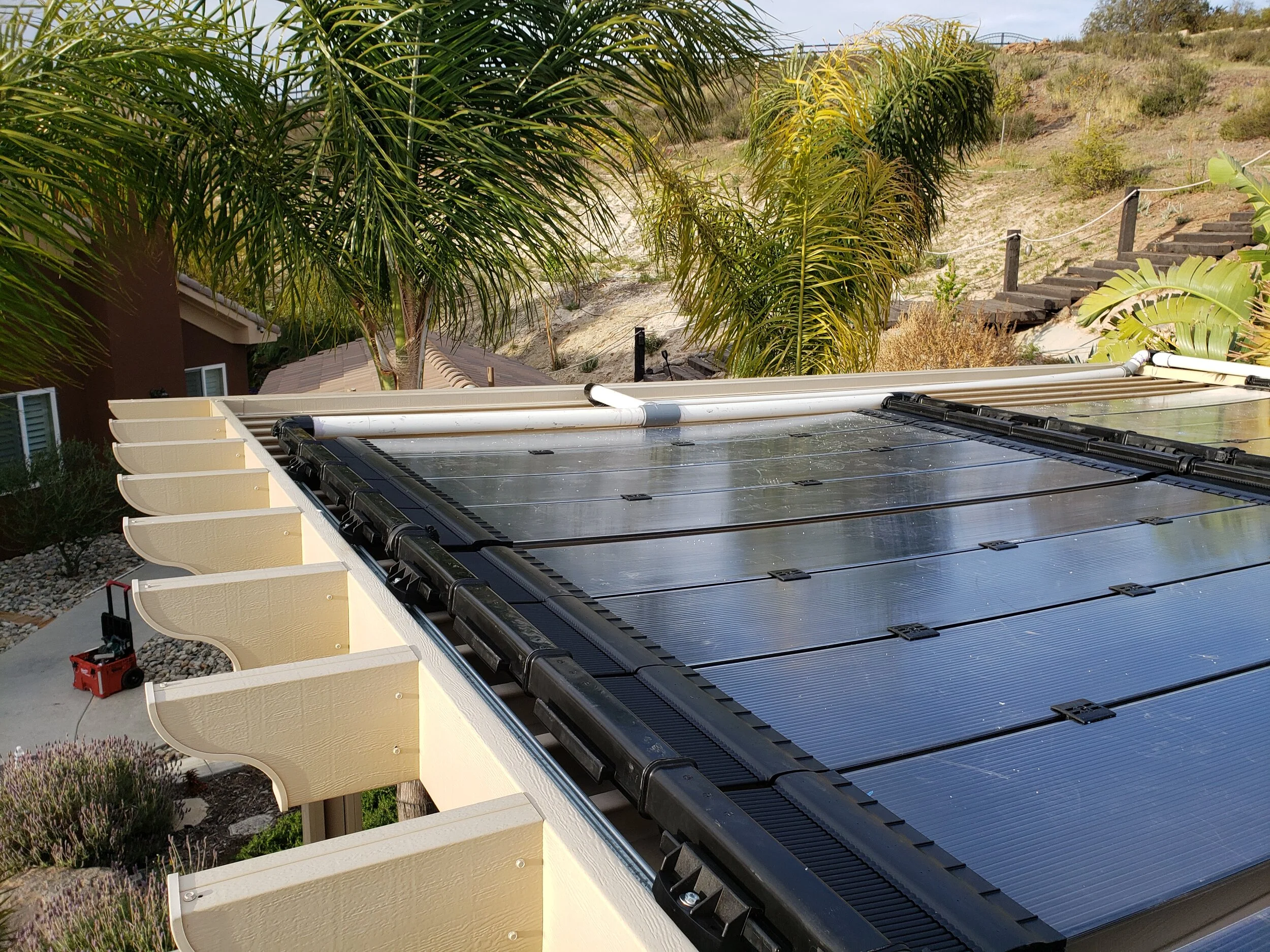 eco-SPARK Solar Pool Heating Panels Installation In California Upland CA