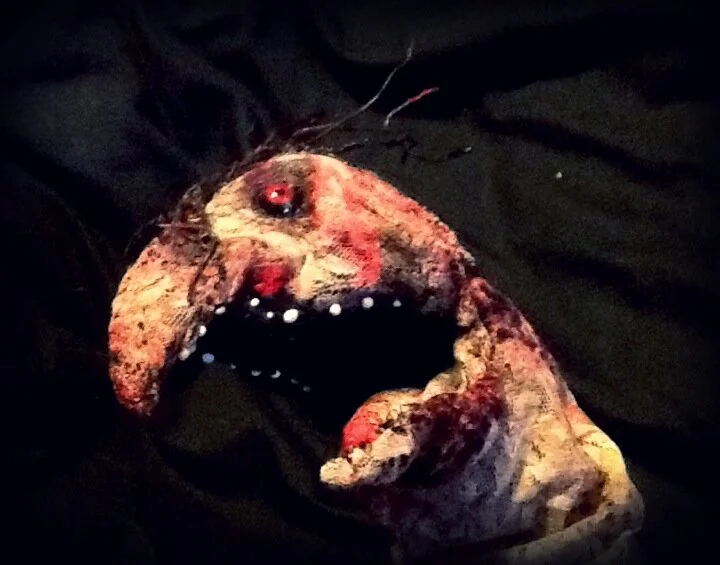 Creepy handpuppet prototype for Damian McCarthy filmmake