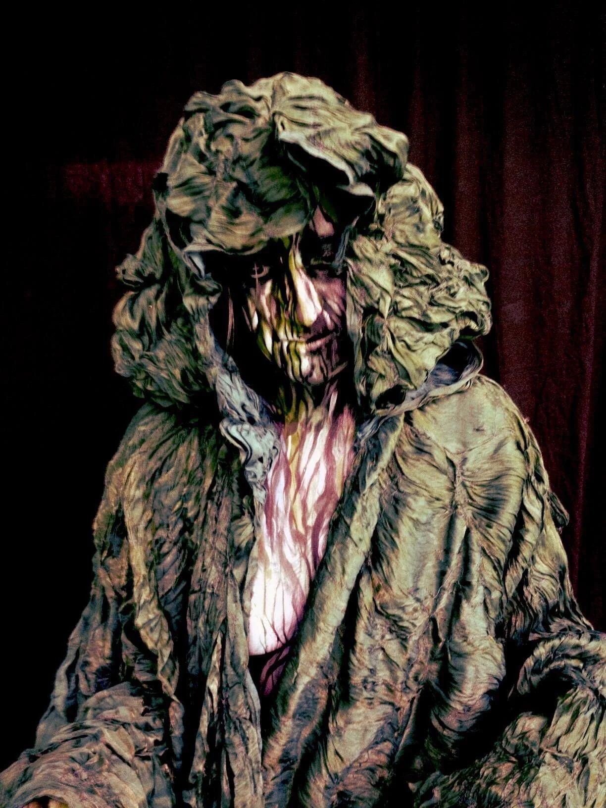 Lovisa modelling creature costume for Beyond the Woods film by Sean Breathnach