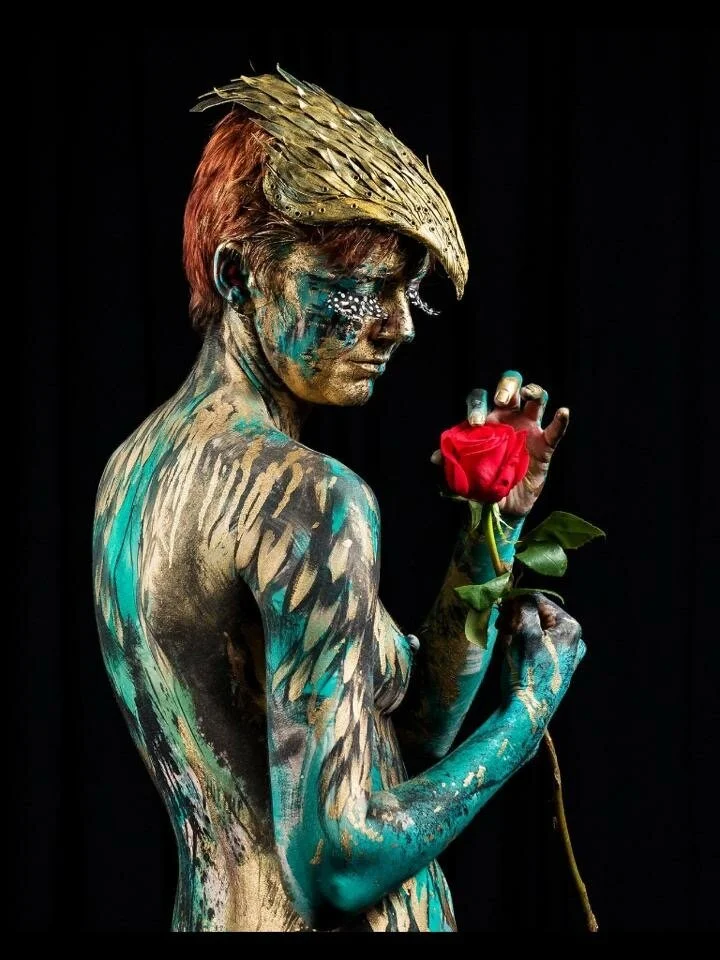 Dee Nightingale with rose