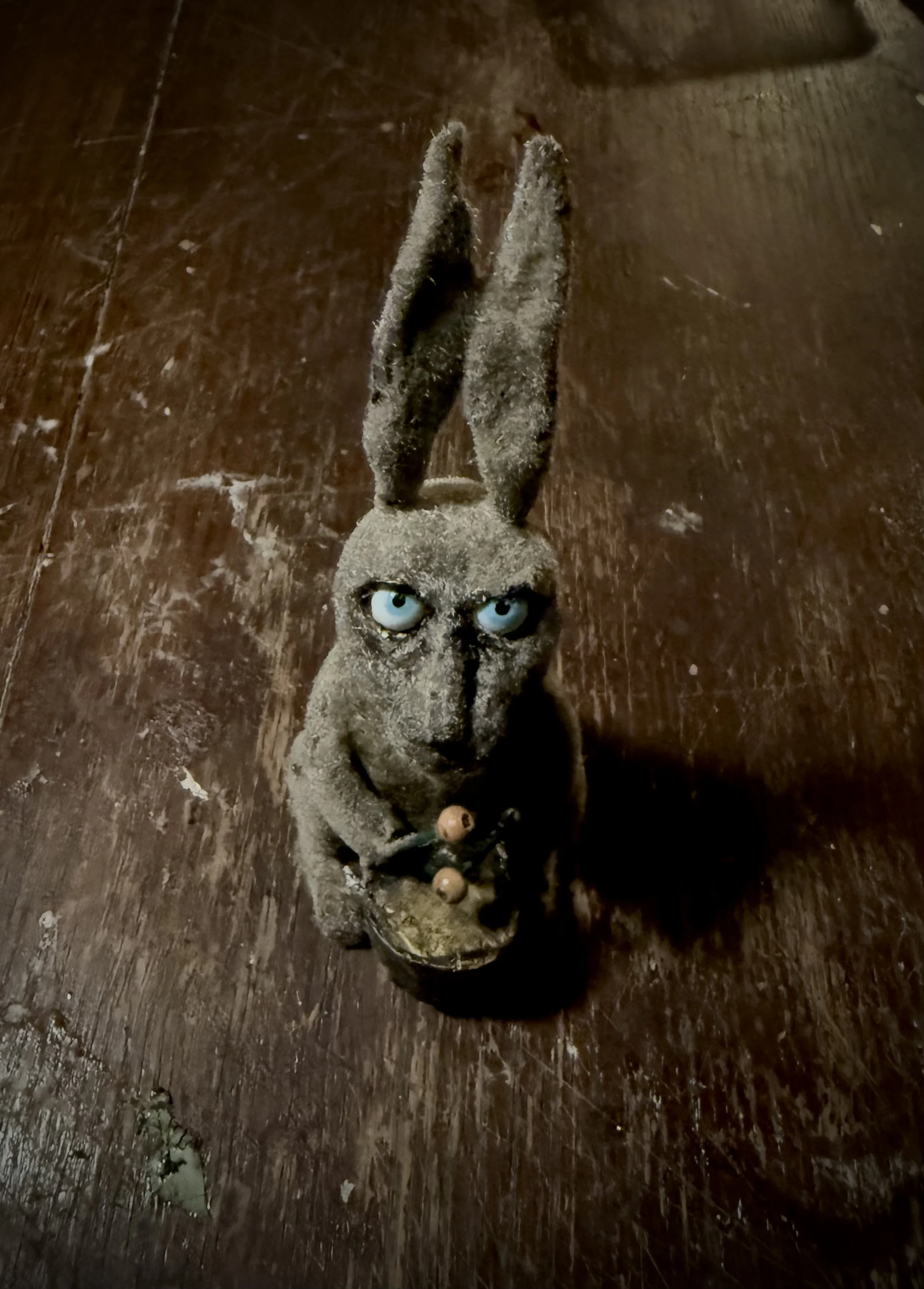 Tiny joke replica of Caveat bunny