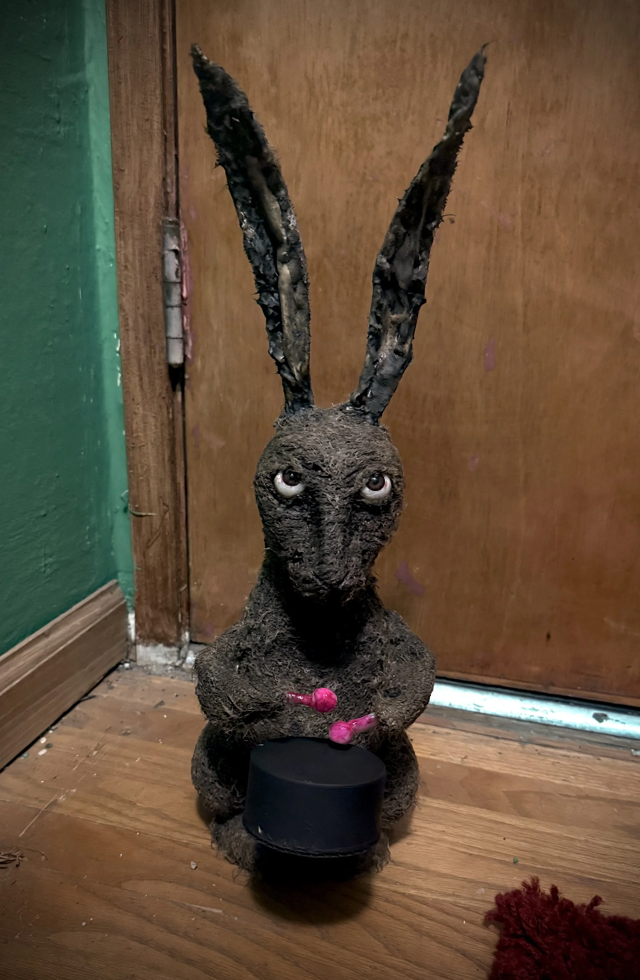 Caveat Bunny working mechanical puppet by Lisa Zagone
