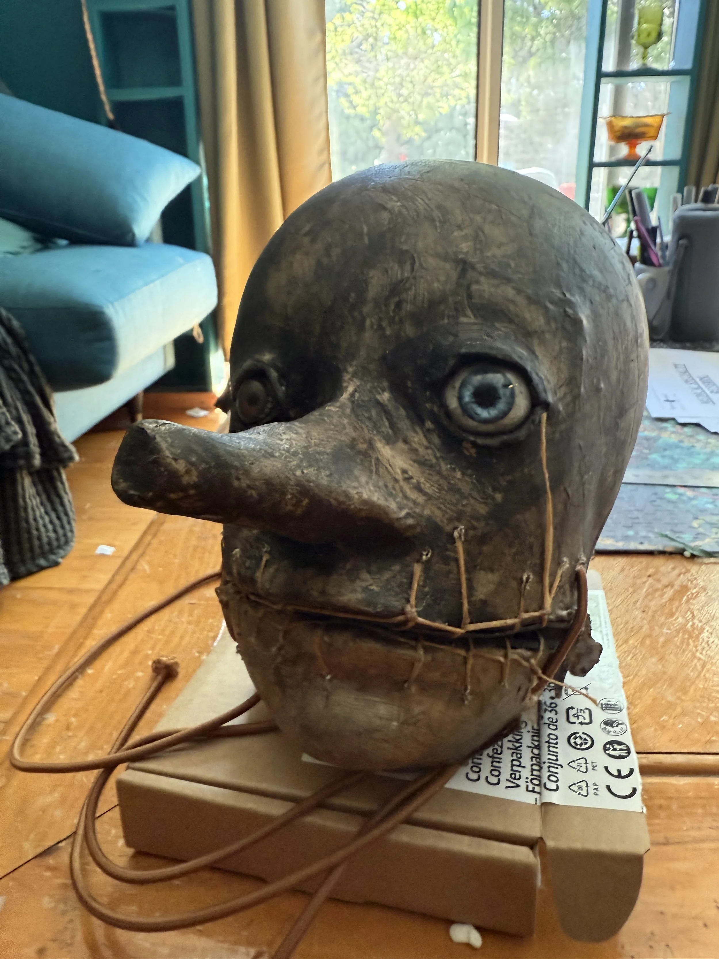 Creepy Pinocchio puppet
