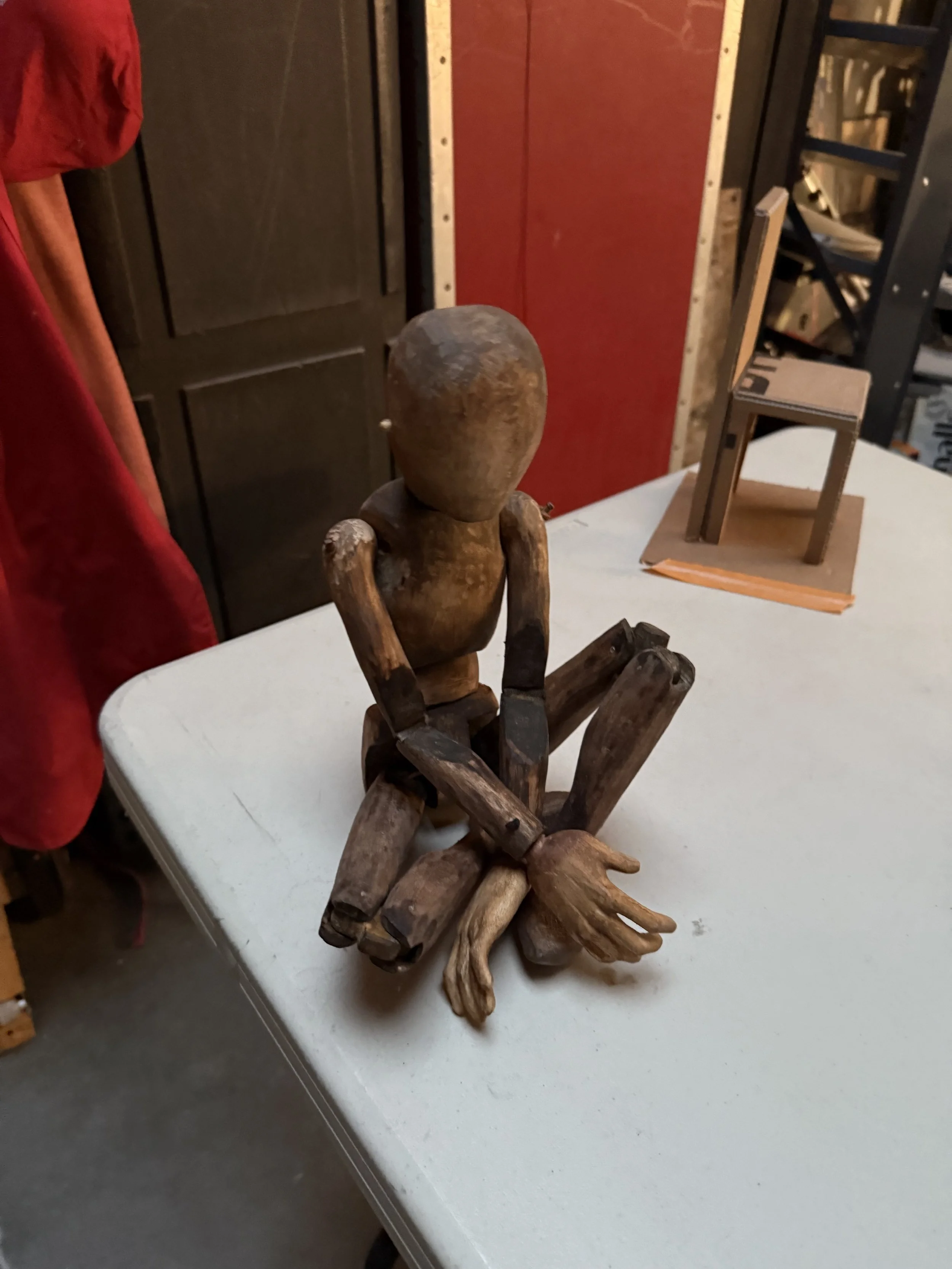 Wooden Puppet for "HOLD" 