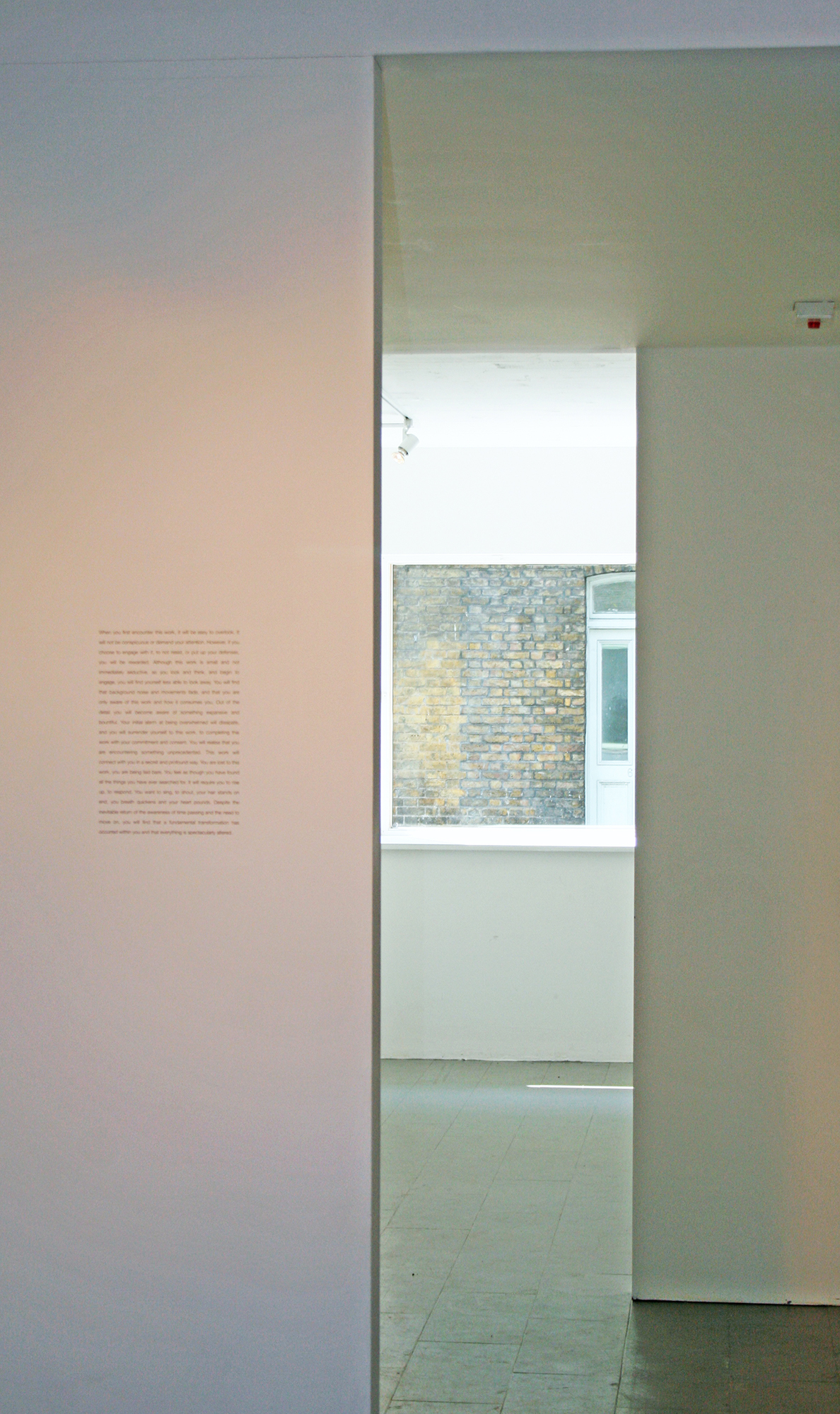 This Work. Wall based text. Kate Pickering.