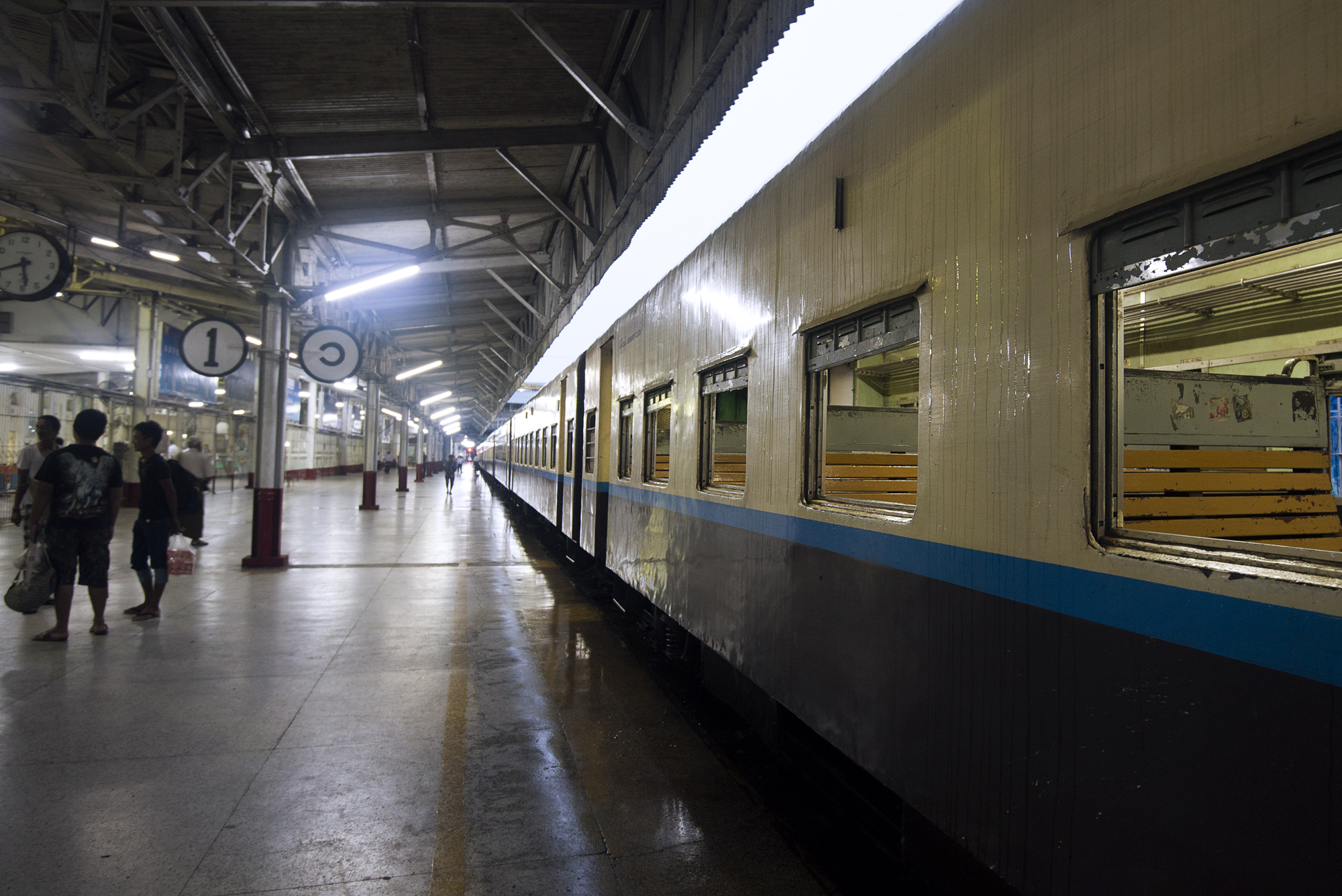 Yangon Central Station - The Mandalay Express waits to depart