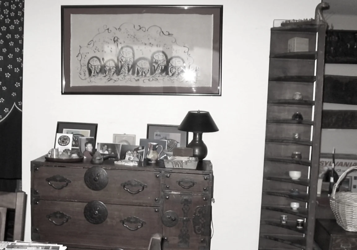  Adjacent Entry Wall (before) Used wall in redesign as a statement wall with hanging cowbell installation. 