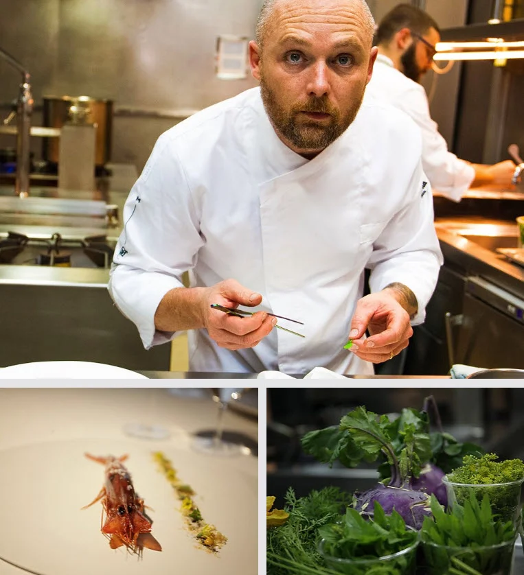 Chef Wieding creating his dishes at Mercer Barcelona