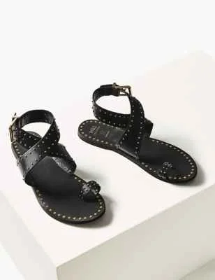 M&S leather studded sandal -£45