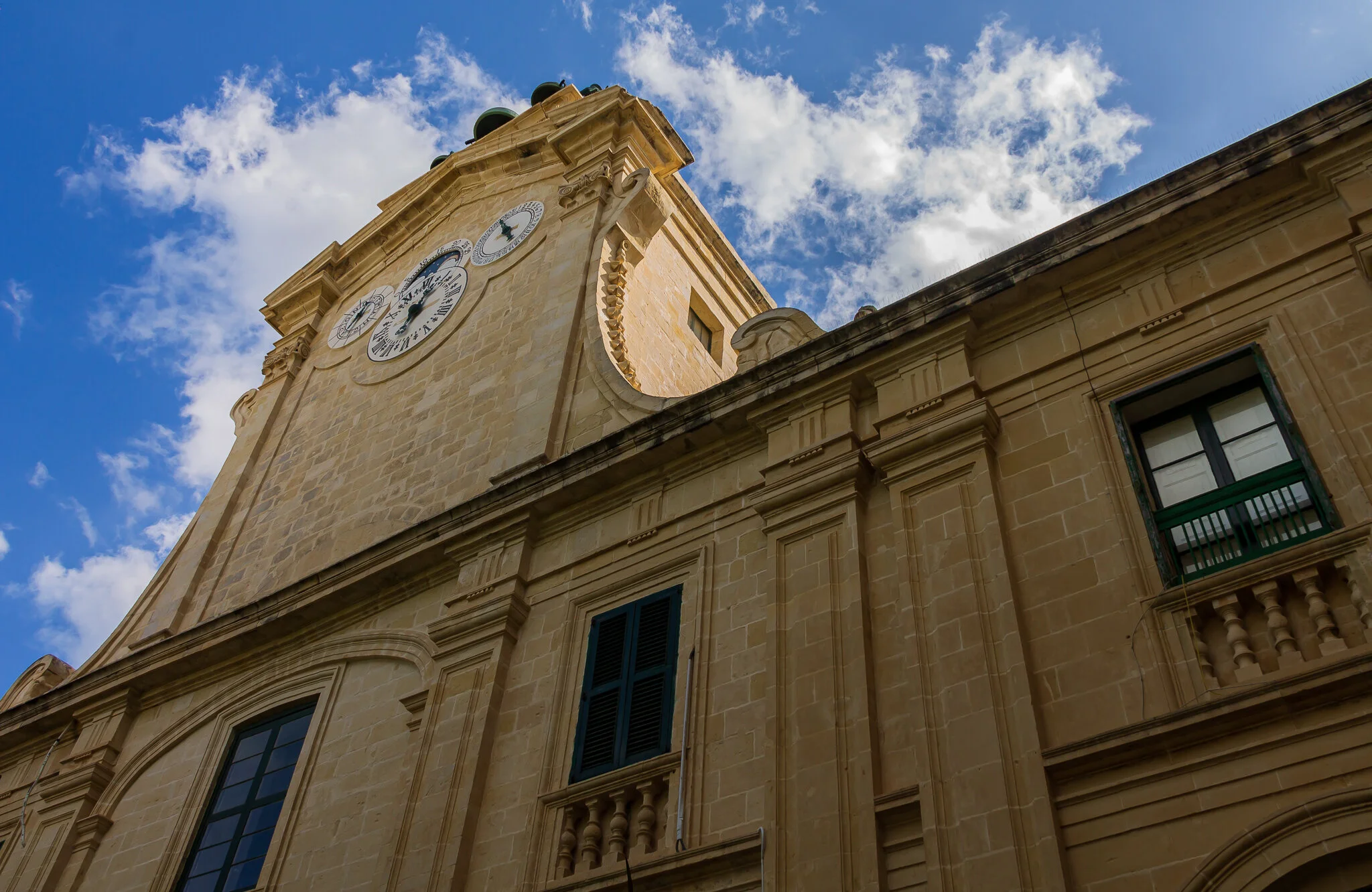  St. John's Co-Cathedral, Valetta - dedicated to Saint John the Baptist. It was built by the Order of St. John between 1572 and 1577.  Hundreds of inlaid marble tombstones dating back to the early seventeenth century cover the entire floor of the co-
