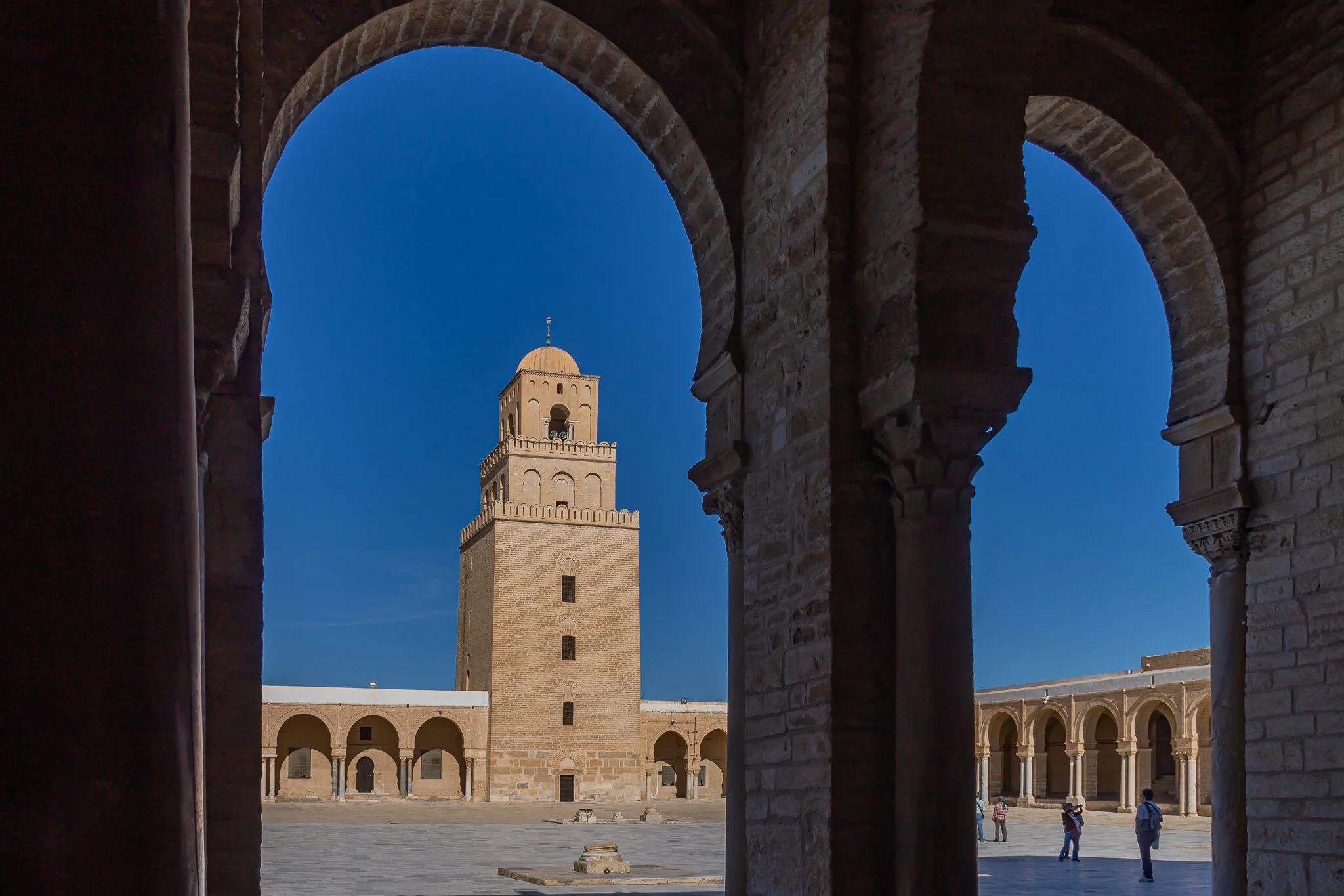  Great Mosque of Kairouan. The founder of Kairouan built the first mosque on this site in AD 670. This is North Africa's holiest Islamic site. The original mosque was completely destroyed and most of what stands today was built by the Aghlabids in th