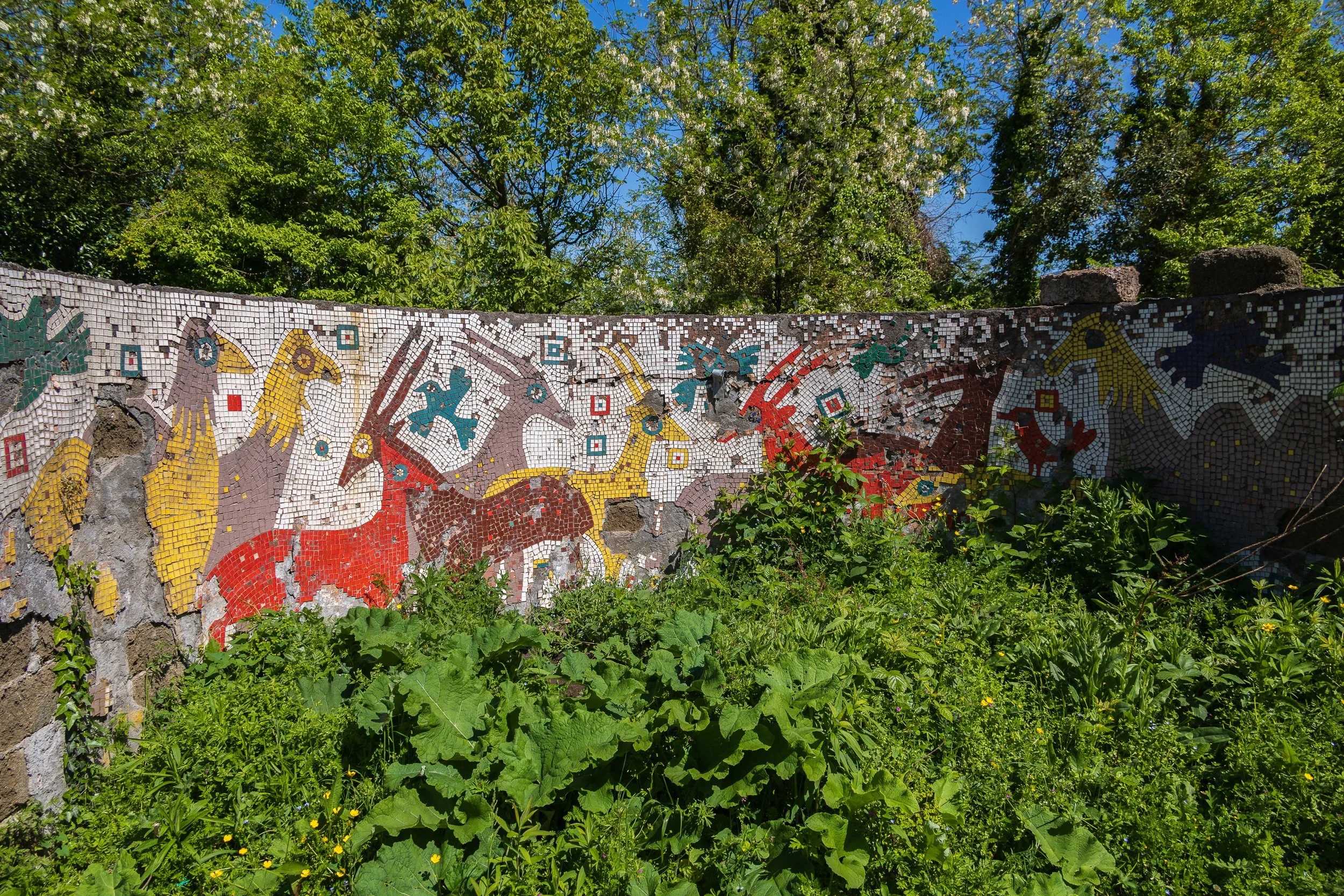  Remants of Sanatorium Gelati, built for children, with this mosaic playground still intact. 