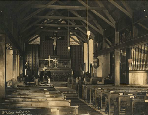 Interior view of the Cathedral in 1910.