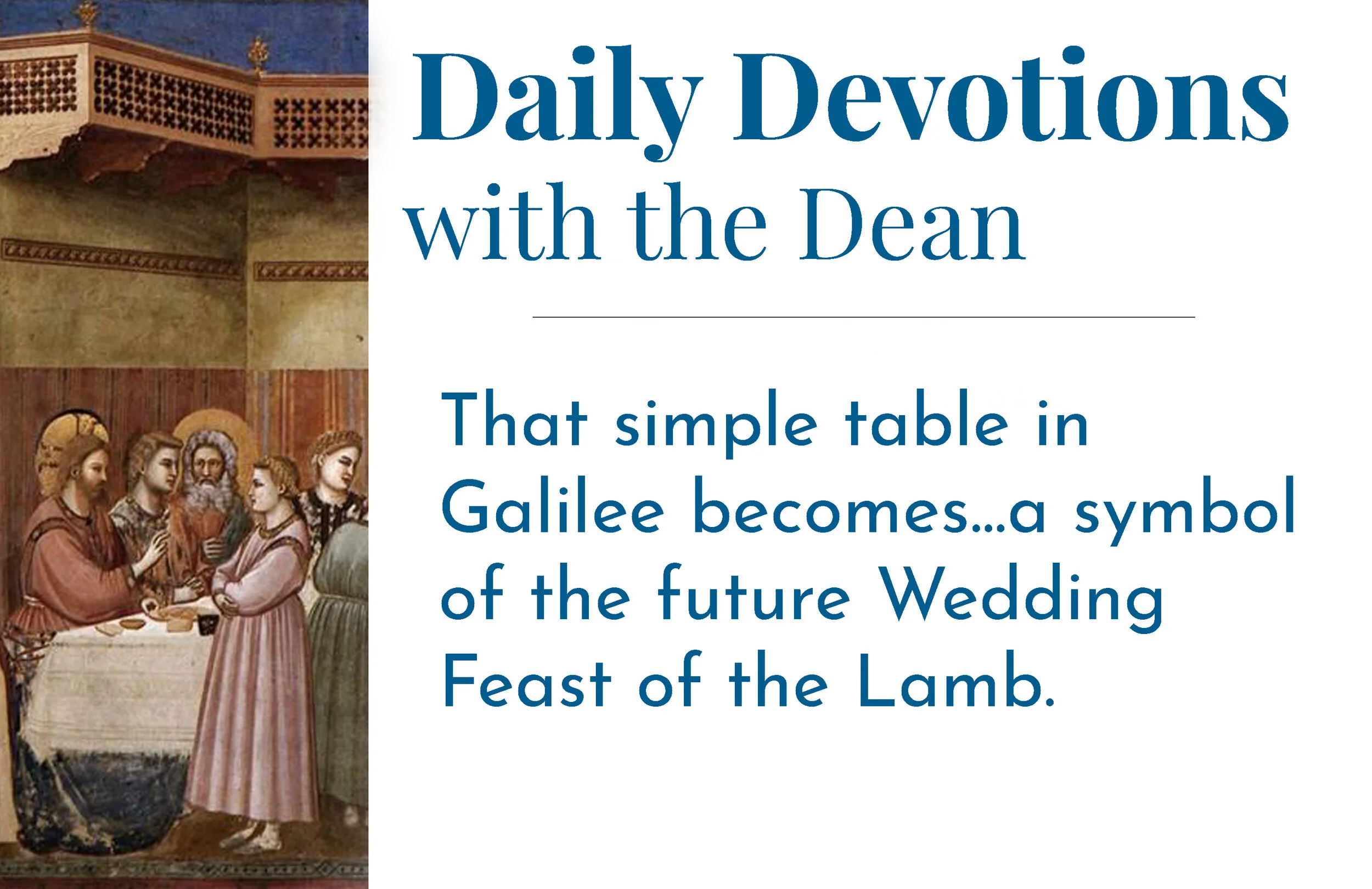 We Can Count on God's Son, Our Brother  - Daily Devotions with the Dean  