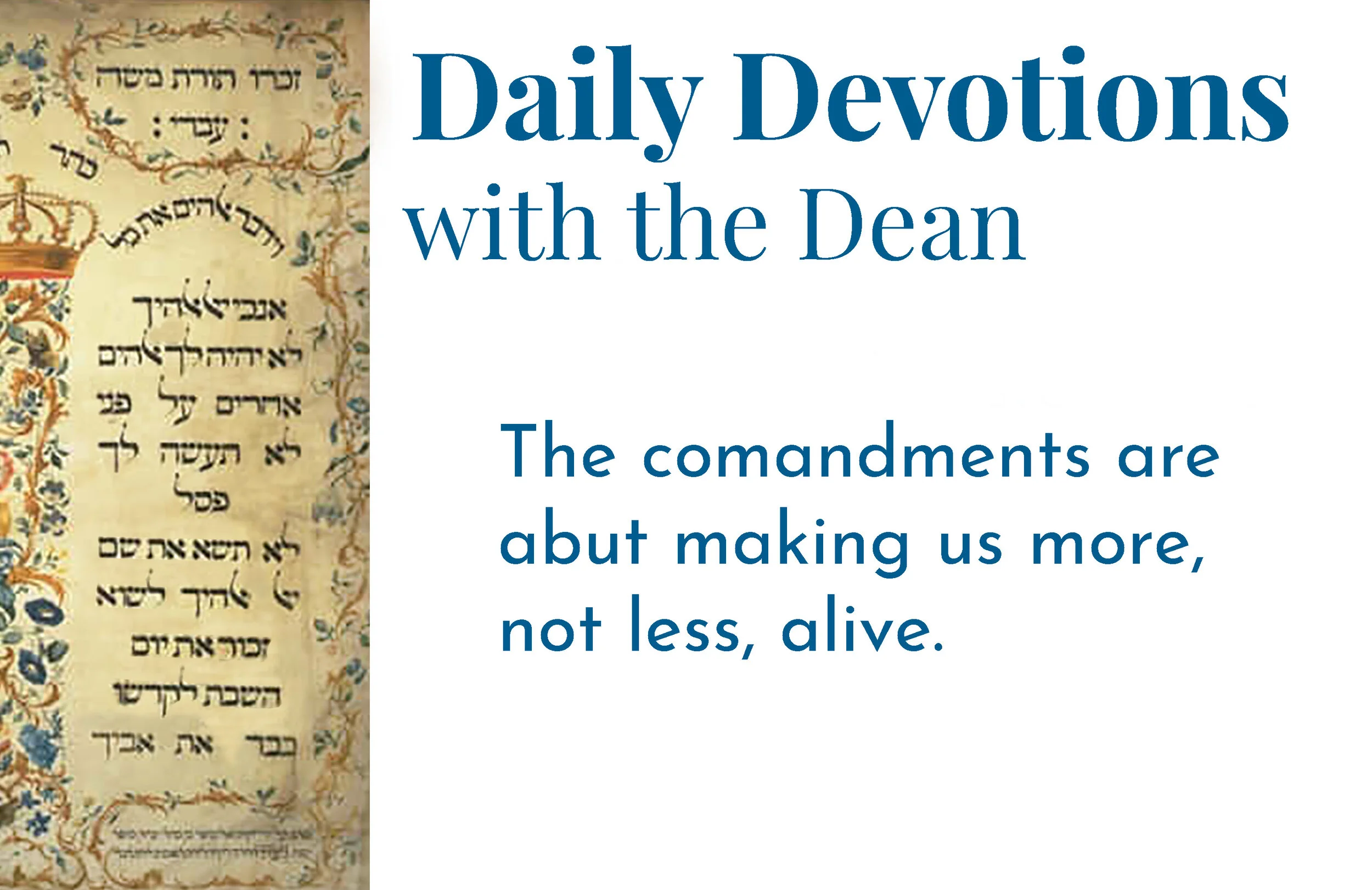 Making Us More Alive - Daily Devotions with the Dean