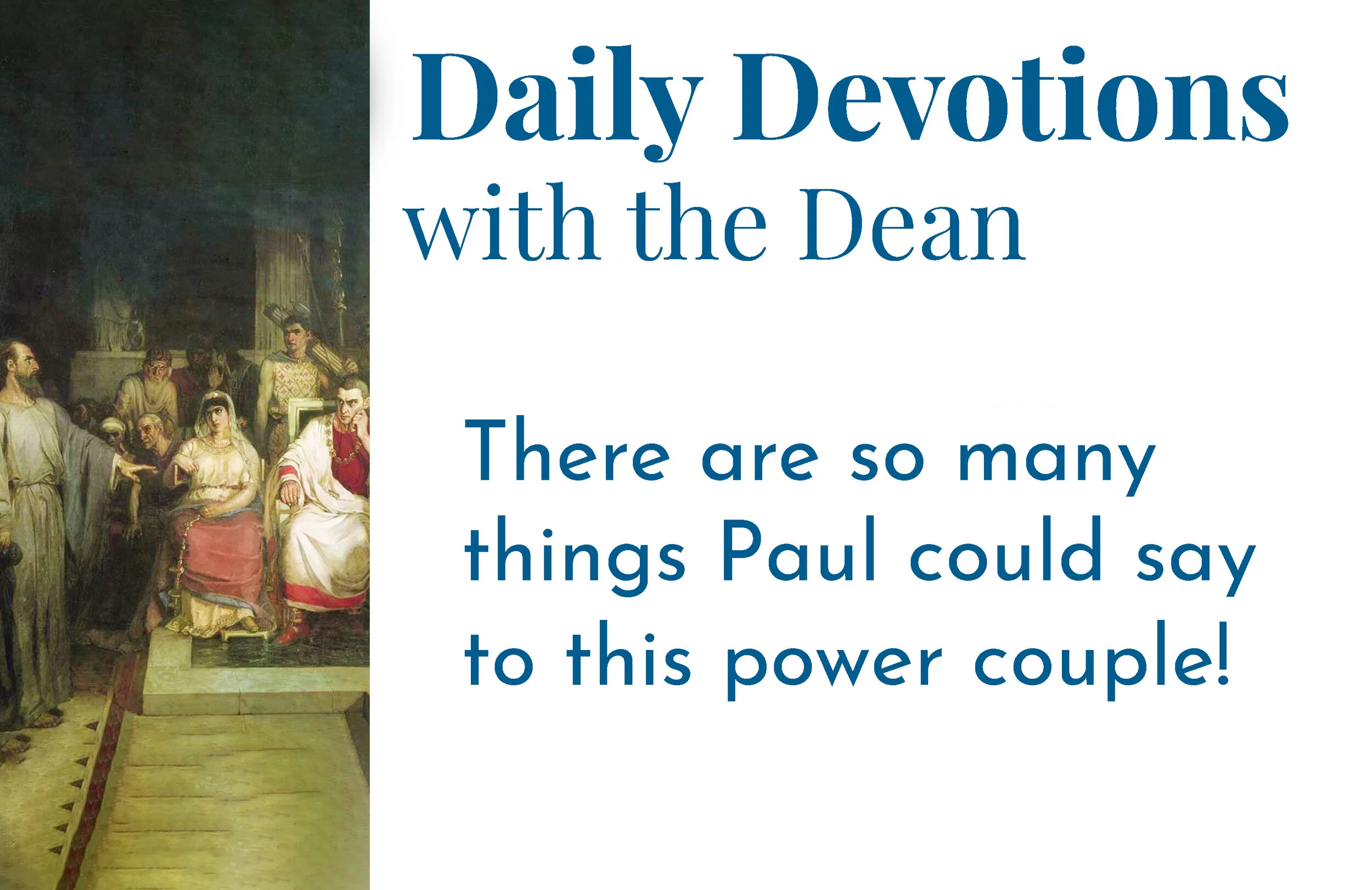 God Works His Plan - Daily Devotions with the Dean