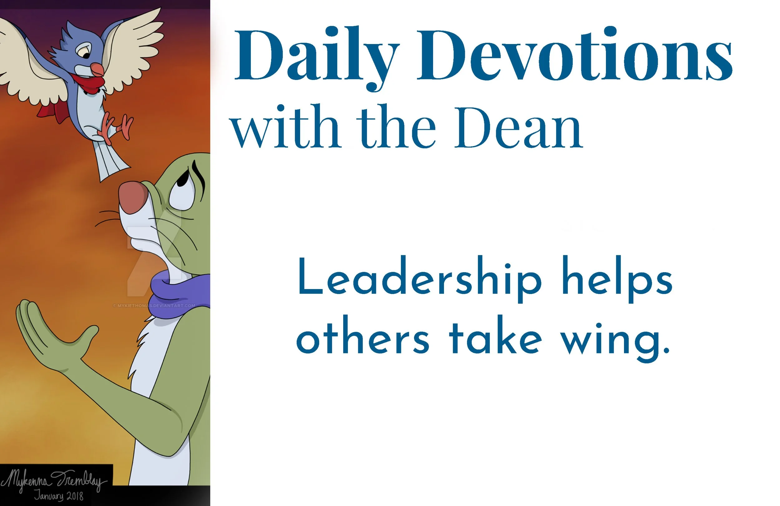 Fly, Kessie, Fly! - Daily Devotions with the Dean