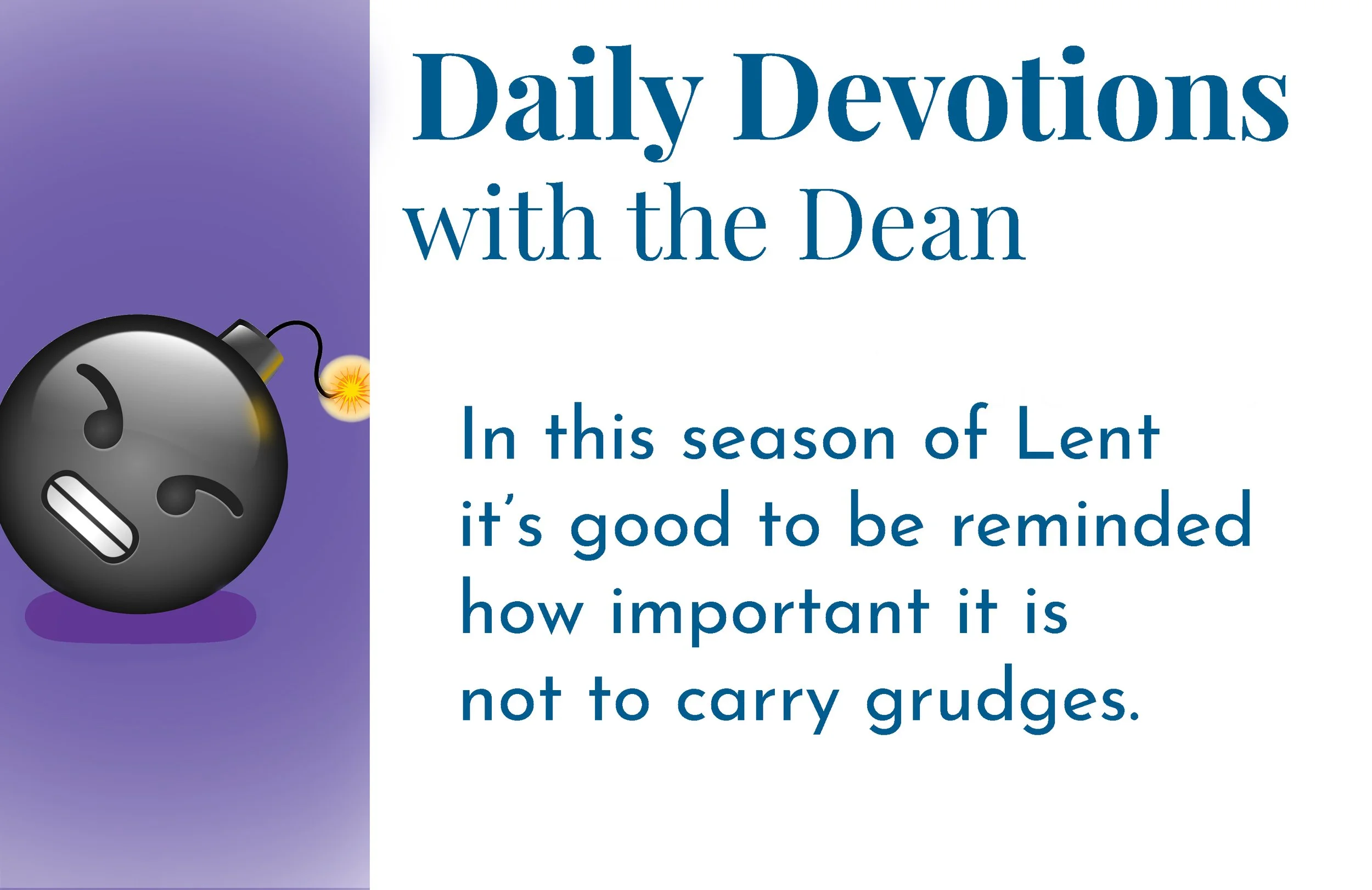 Redemption, Not Recrimination - Daily Devotions with the Dean