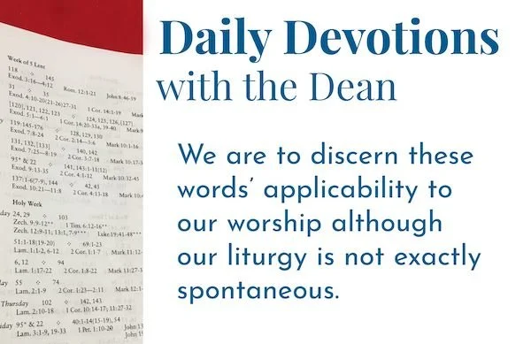 Some Words on Worship - Daily Devotions with the Dean