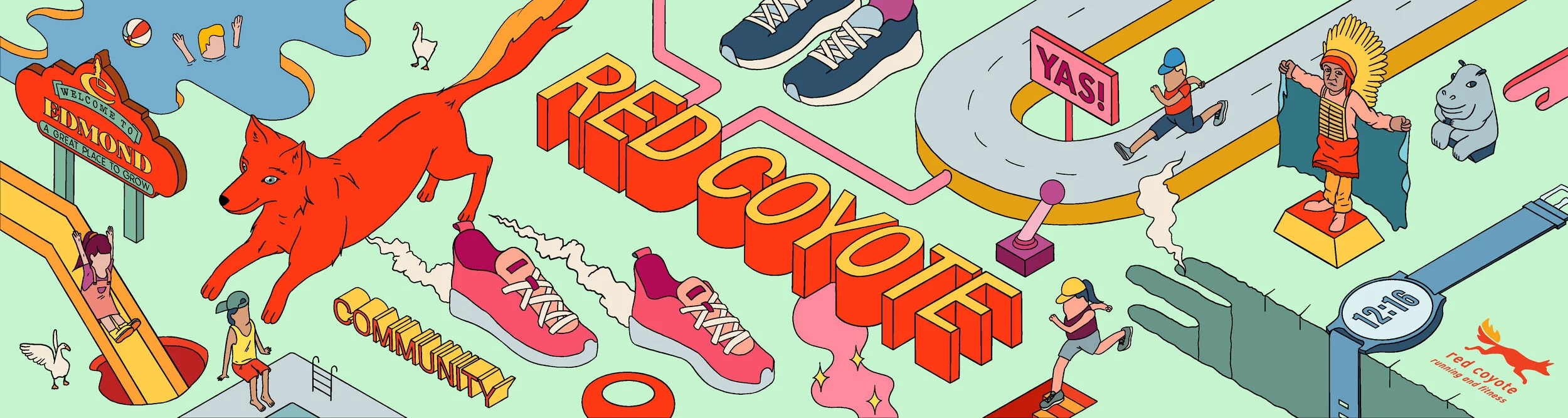 Red Coyote / Selected Design &amp; Illustration by Mia Le.  Revisions, McKenna Sanderson.