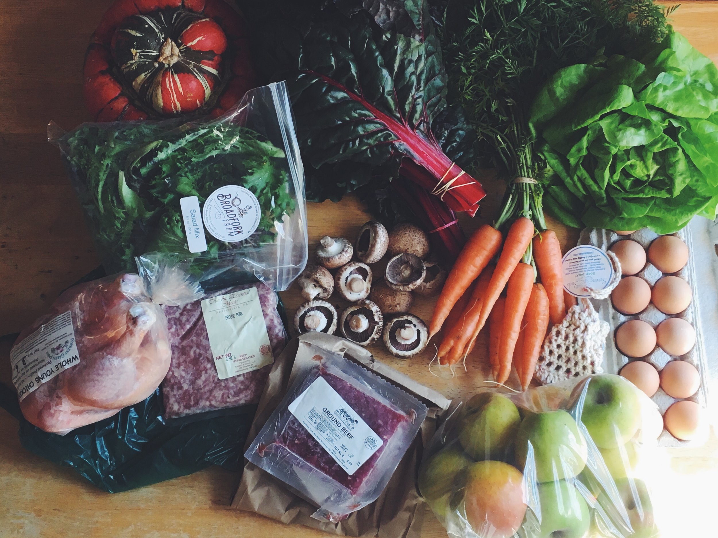 Online farmers market haul by Mary Delicate