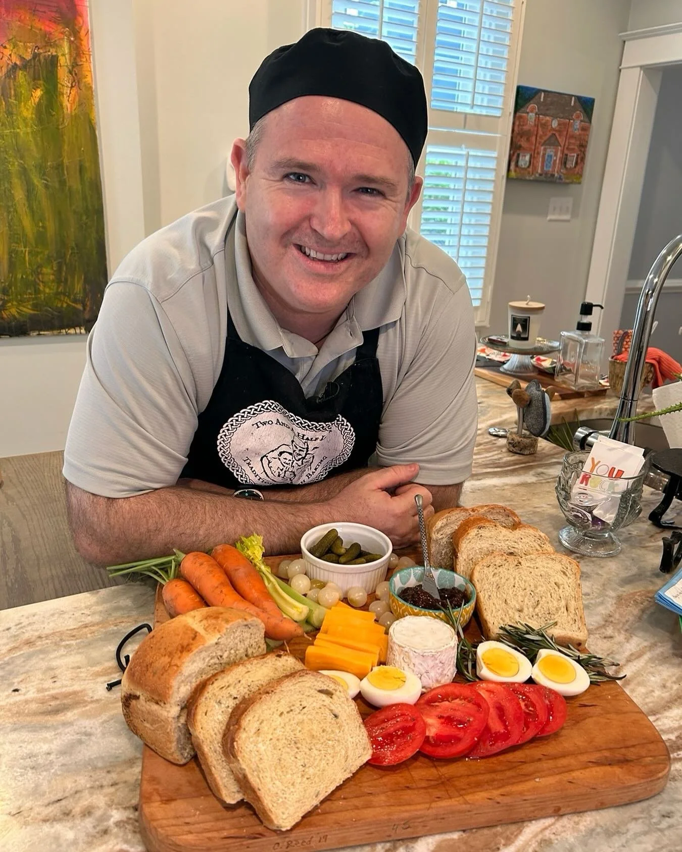 Fall Irish 🇮🇪 bread photo shoot✔️ huge afternoon Ploughman’s lunch ✔️luck of the Irish ☘️ ✔️✔️