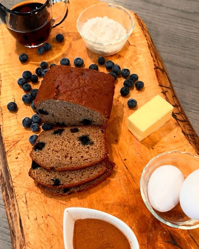 Blimey it tastes like fall 🍁 cozy up with our Maple Blueberry loaf. Purchase online or come see me in Richmond VA at the Big Market!