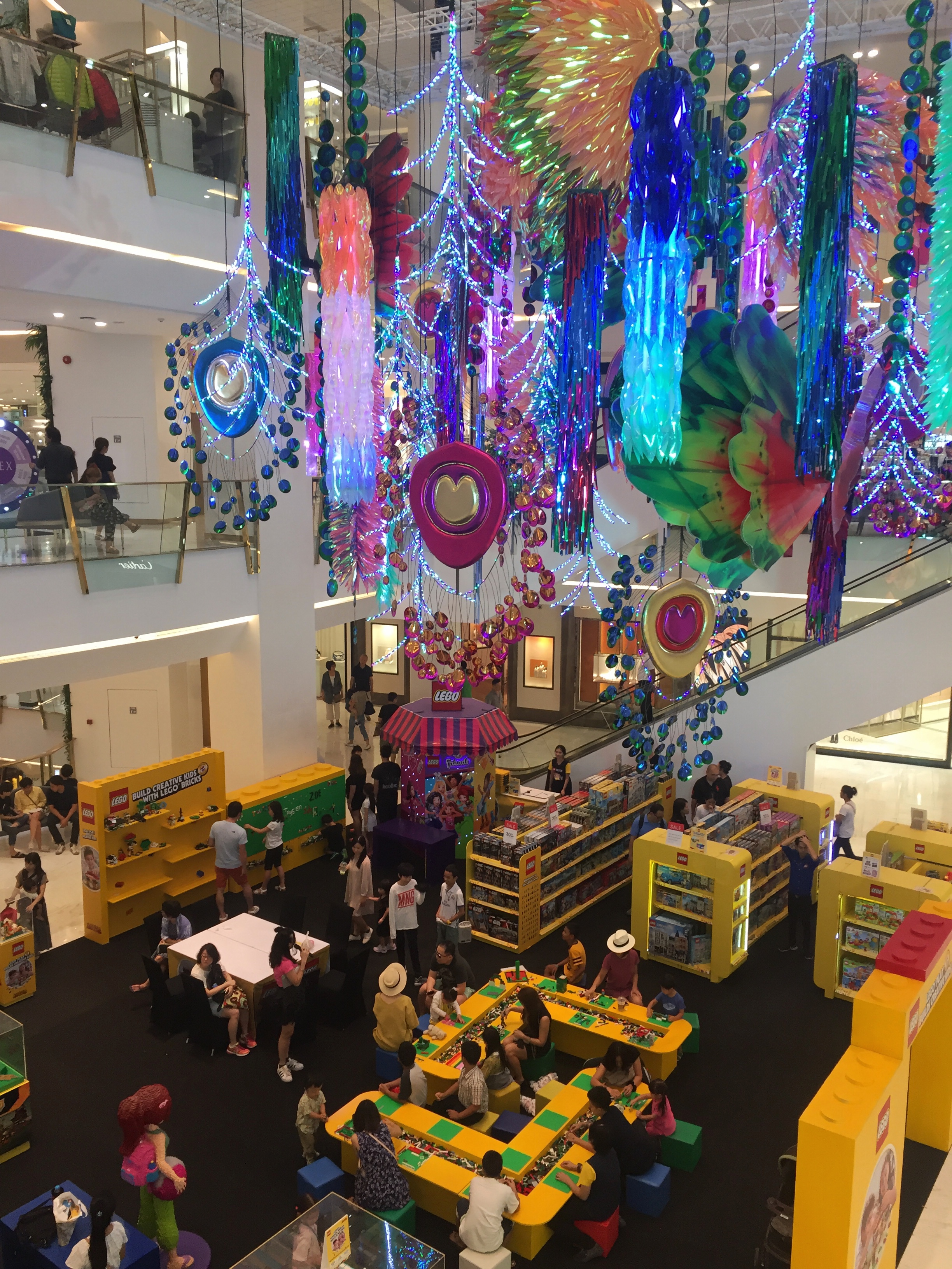 one of Bangkok's boutique malls; the fresh flower arrangements were unbelievable!