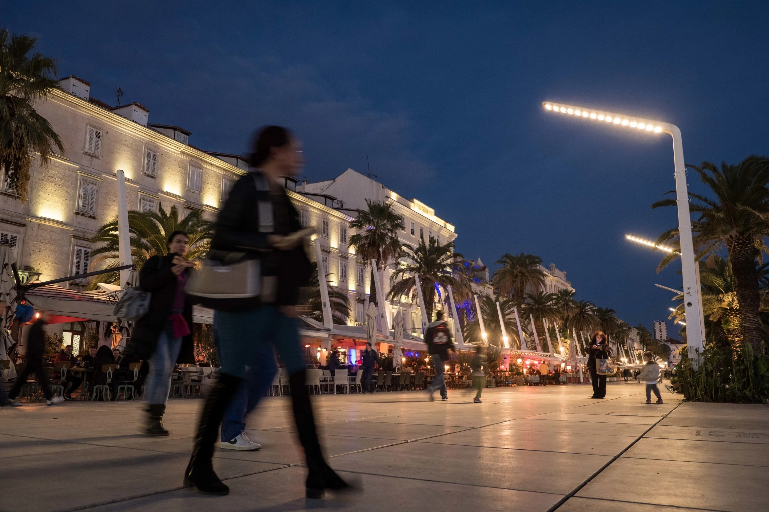 Split's waterside "pedestrian haven" Riva promenade along Diocletian's Palace