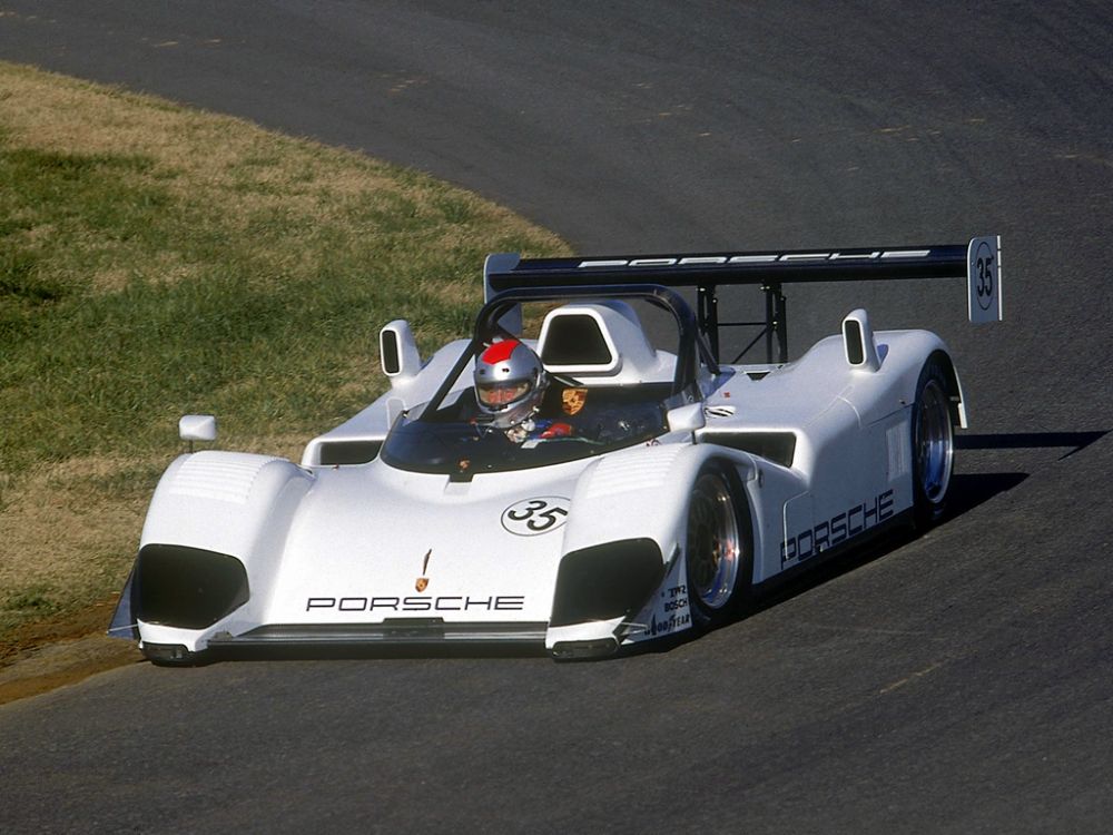 The original IMSA WSC spec Porsche WSC-95 during testing.