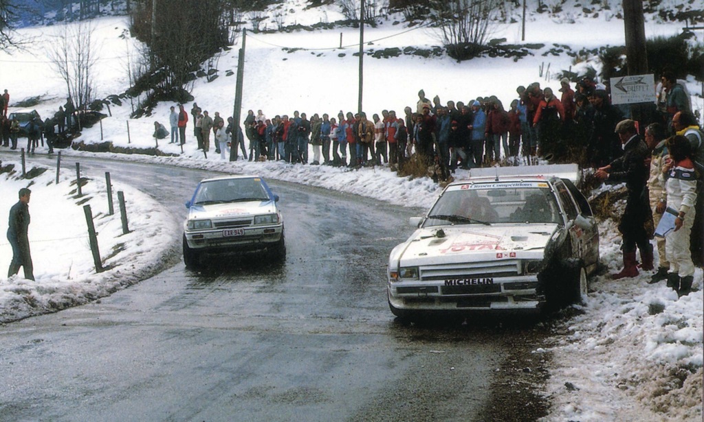Jean-Claude Andruet's stranded BX4TC, Rallye Monte Carlo 1986.