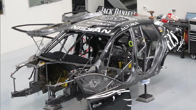 A Nissan Altima under constrction