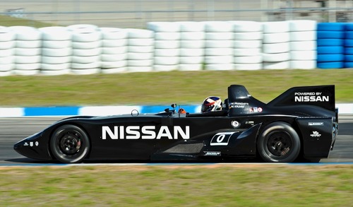 The Nissan DeltaWing during testing at Sebring