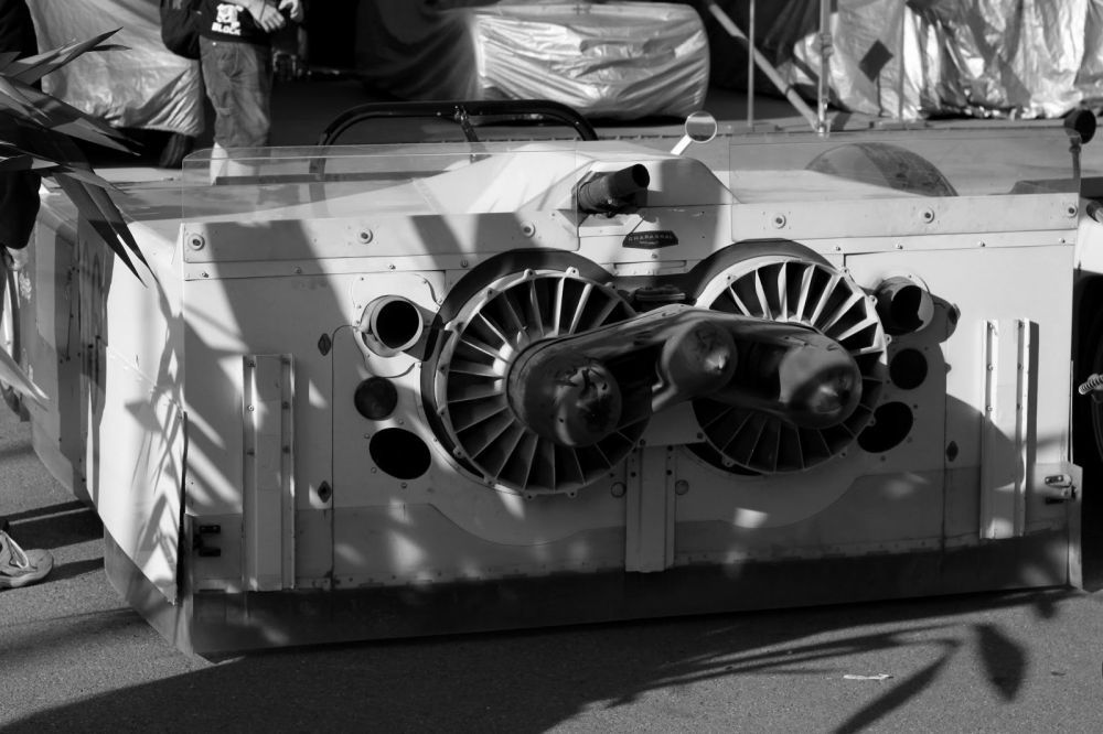 After the ban on movable wings, Jim Hall turned to massive fans for his next design.