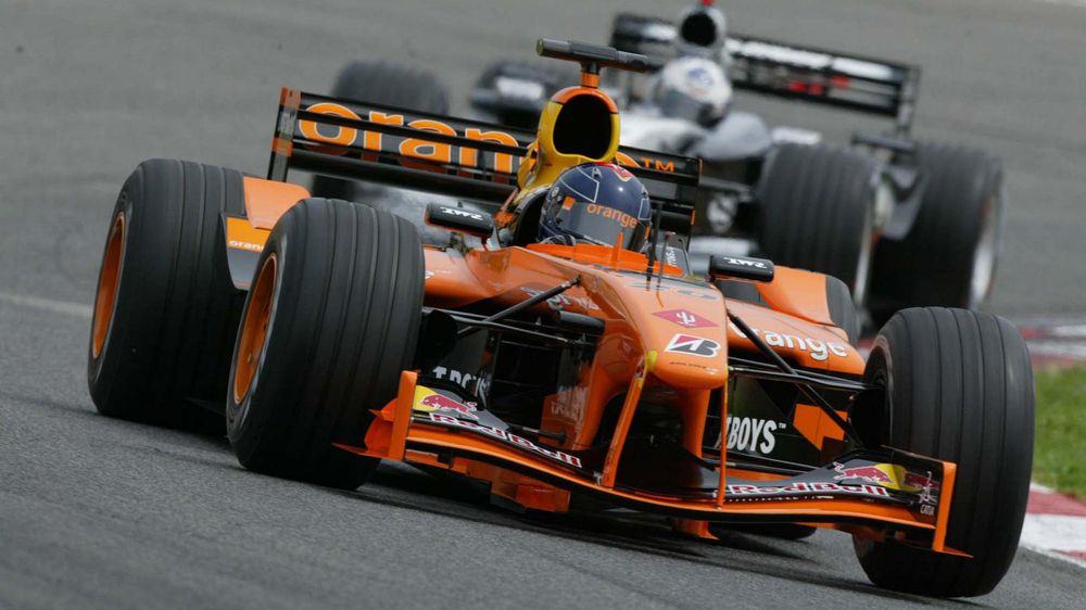 Frentzen on his way to get the first point of the season in Spain